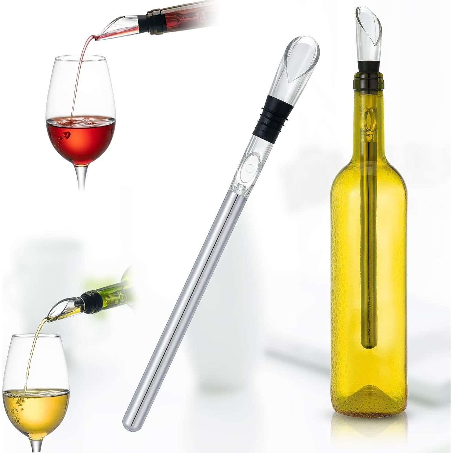 YouYah Stick Enfriador de Vino 3-en-1 Acero Inoxidable