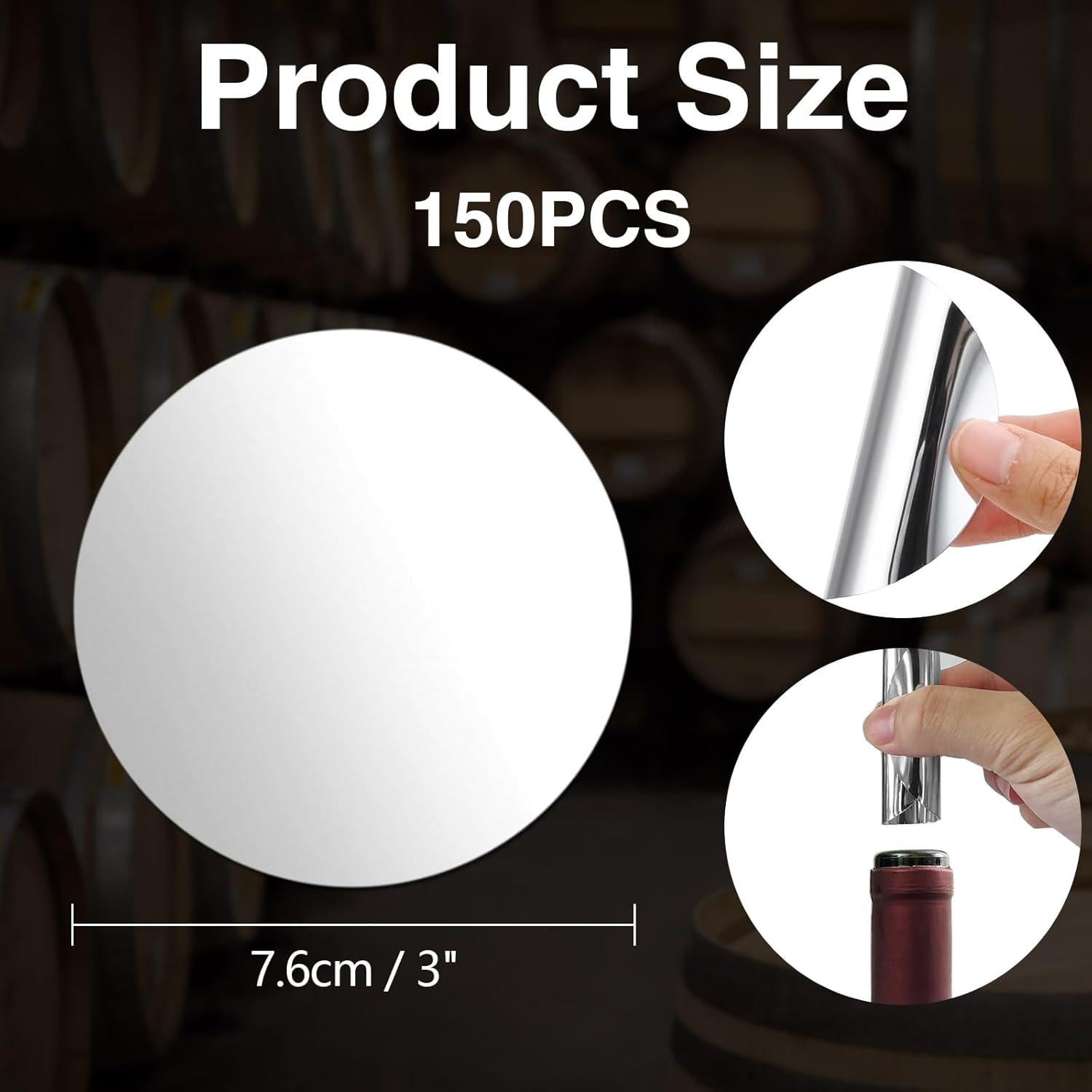 150 Discos Vertedores de Aluminio Reutilizables para Vino