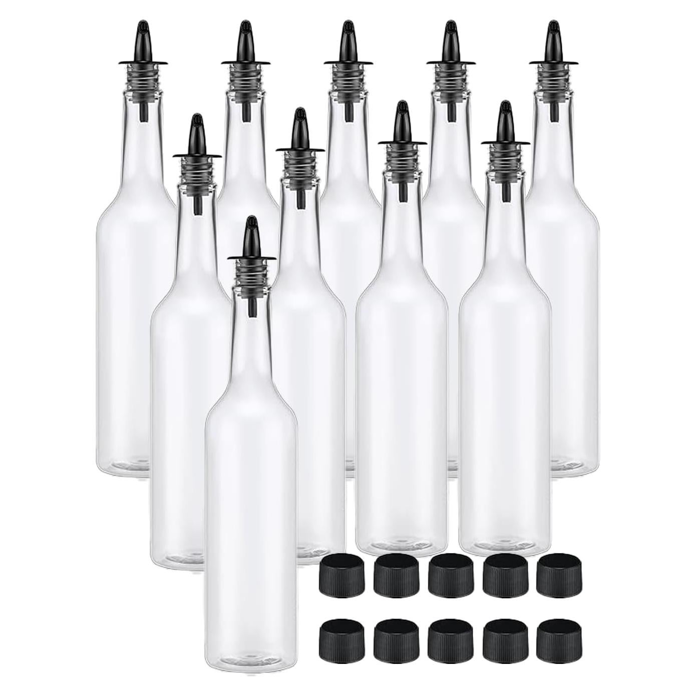 Juego de 10 Botellas de Plástico 15oz con Vertedores QXSFRKG