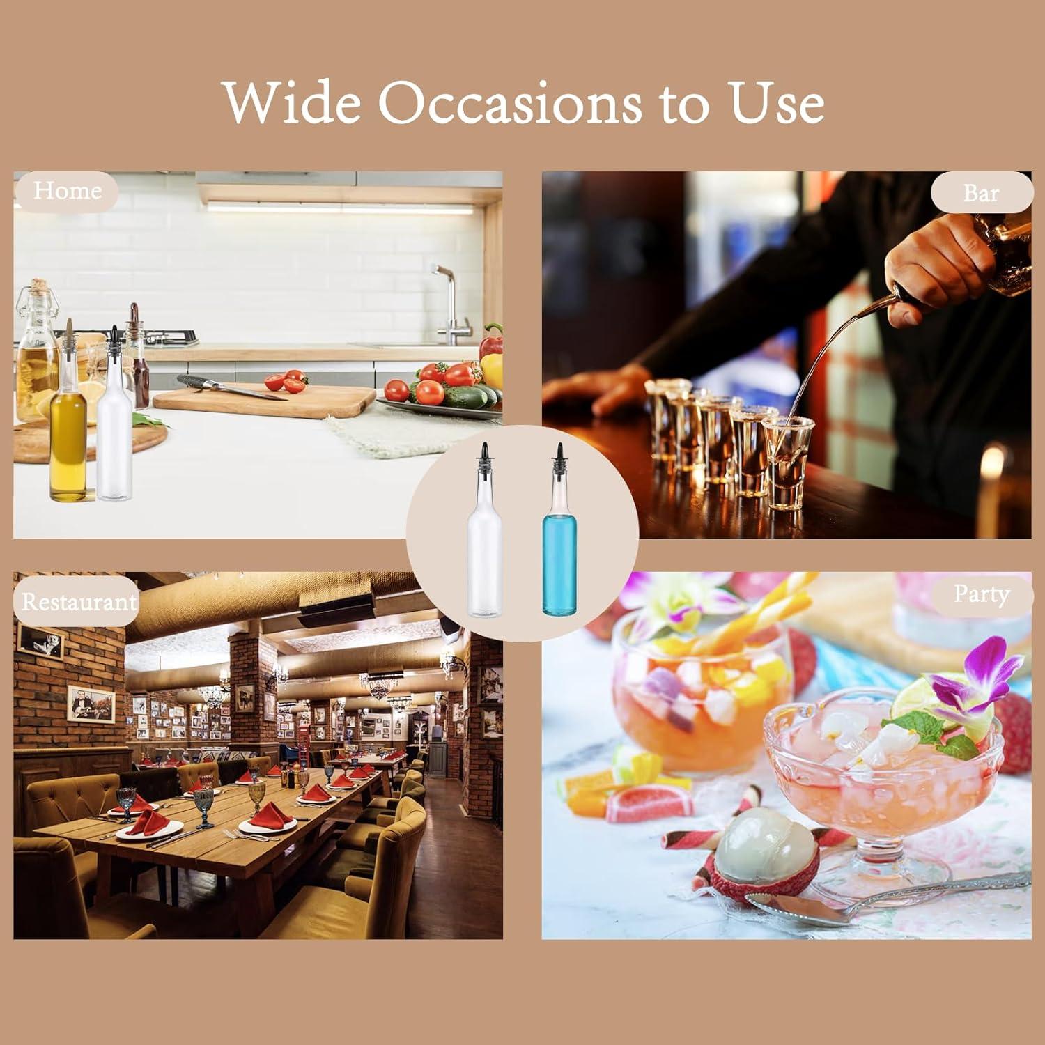 Juego de 10 Botellas de Plástico 15oz con Vertedores QXSFRKG