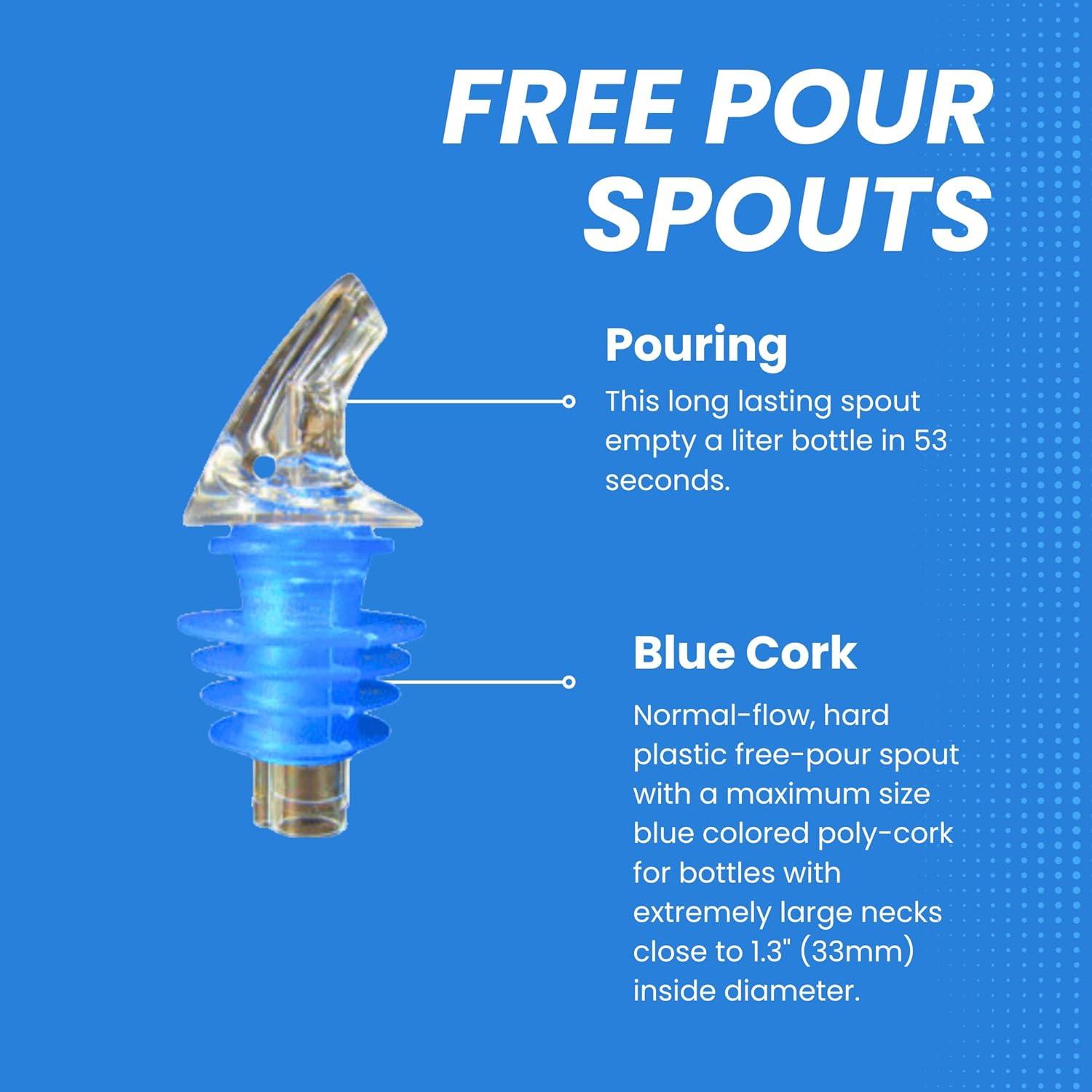 Válvula de vertido libre Posi-Pour para botellas anchas - 6 unidades