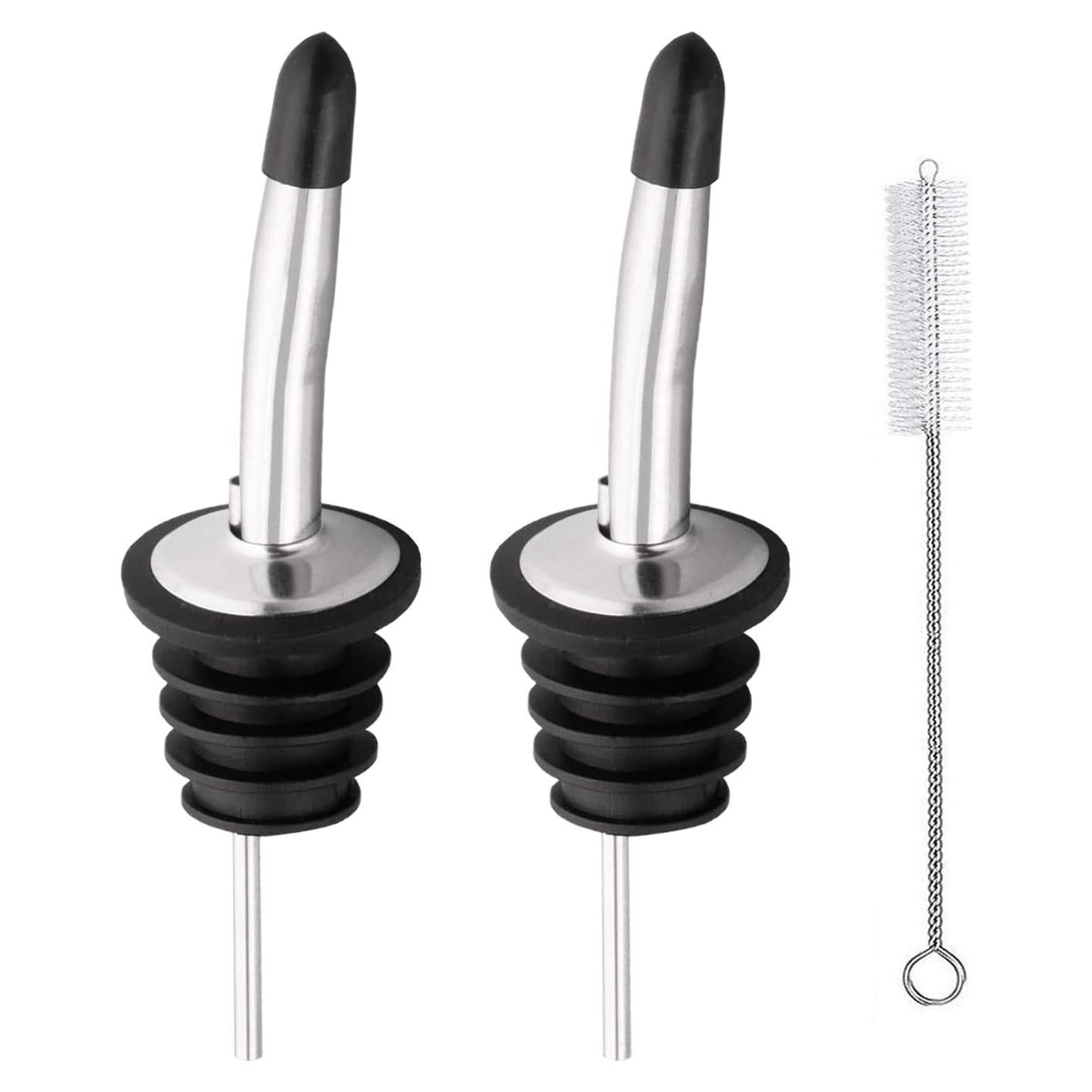 Vertedores de Licor WAFJAMF Acero Inoxidable 2 Pcs con Cepillo