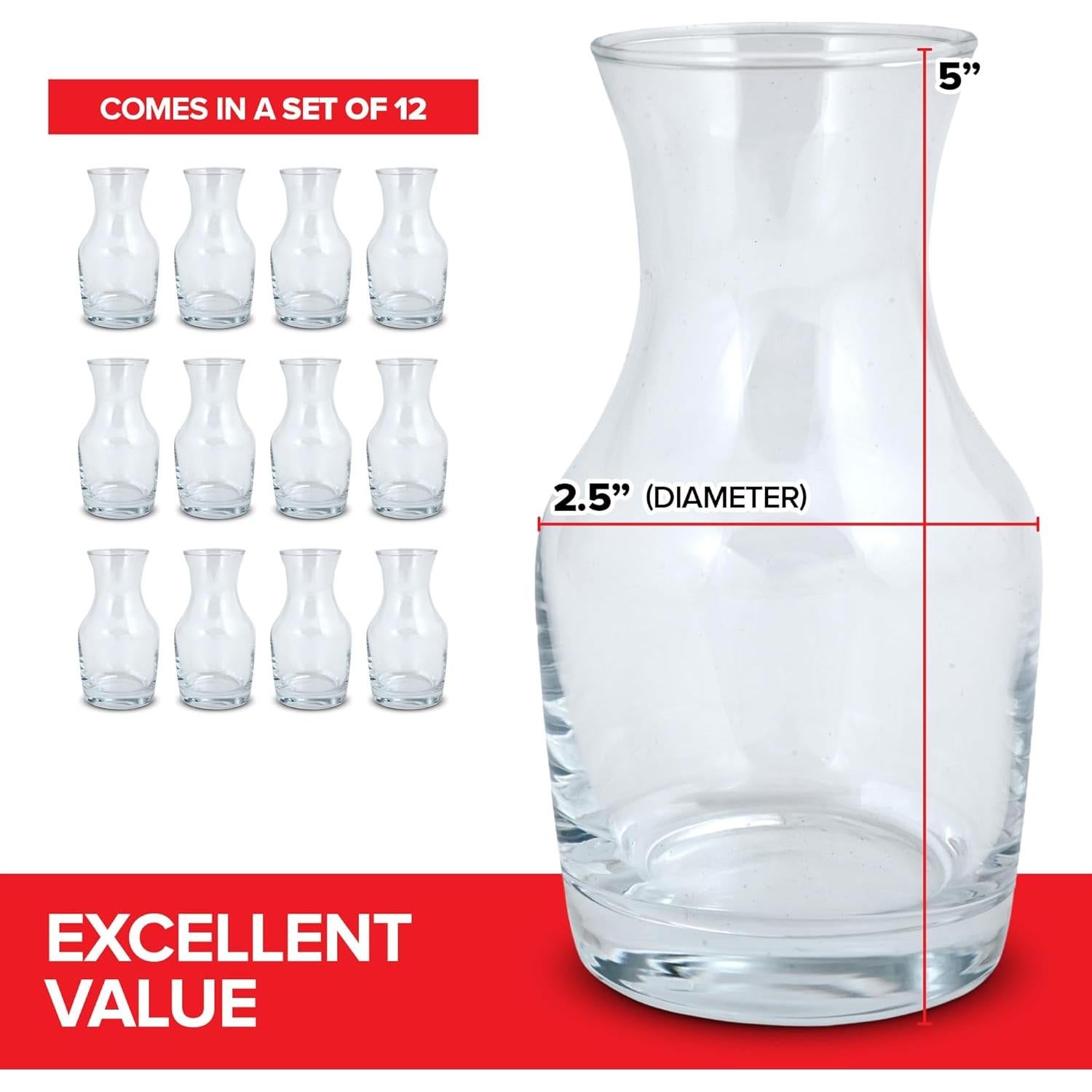 Juego de 12 Mini Decantadores de Vino Stock Your Home 180 ml