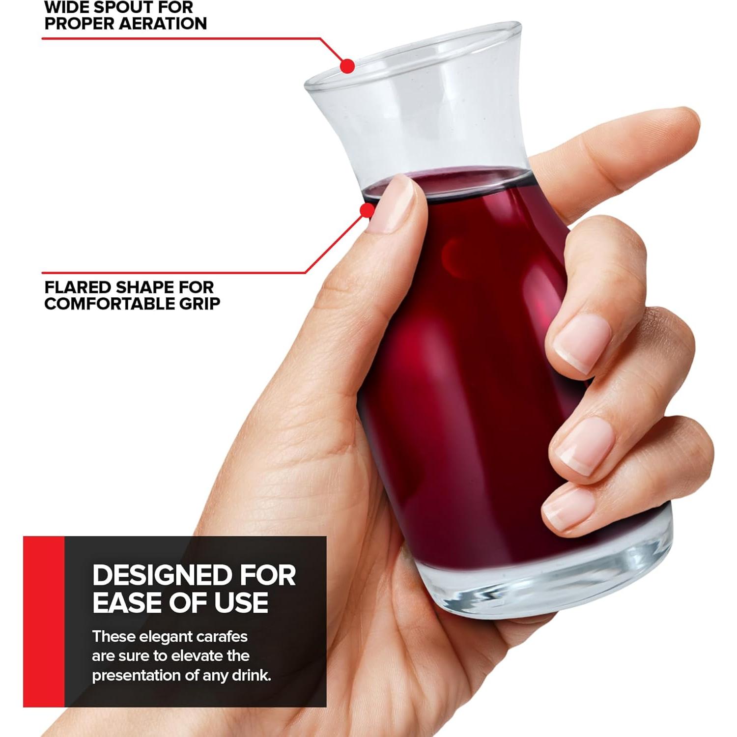 Juego de 12 Mini Decantadores de Vino Stock Your Home 180 ml