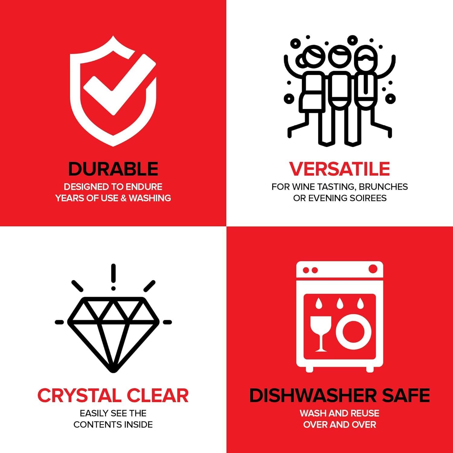 Juego de 12 Mini Decantadores de Vino Stock Your Home 180 ml