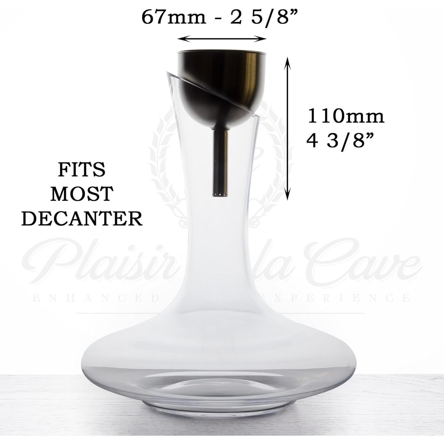 Embudo de Vino Plaisir de la Cave 3 en 1 con Filtro y Aerador