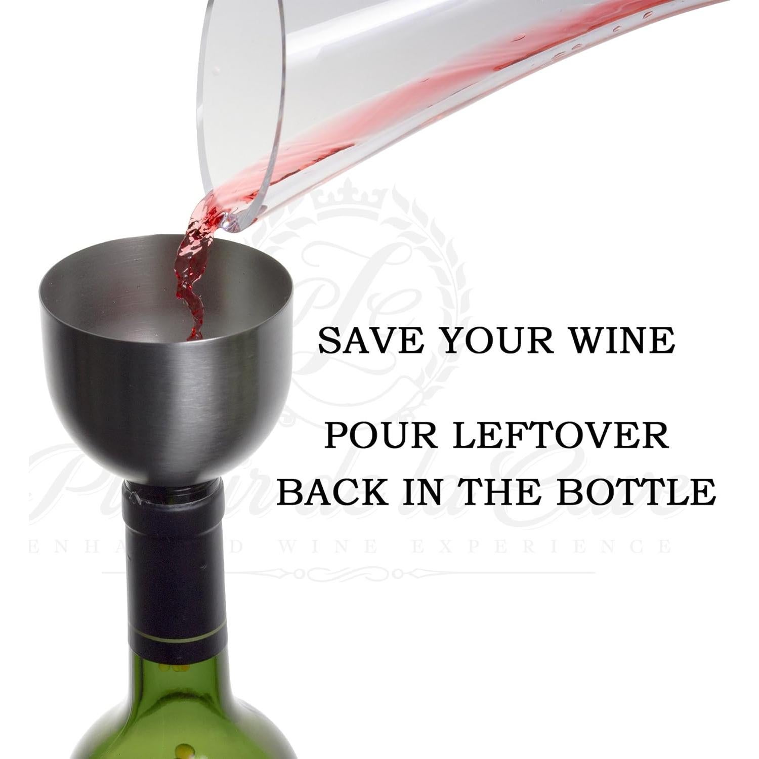 Embudo de Vino Plaisir de la Cave 3 en 1 con Filtro y Aerador