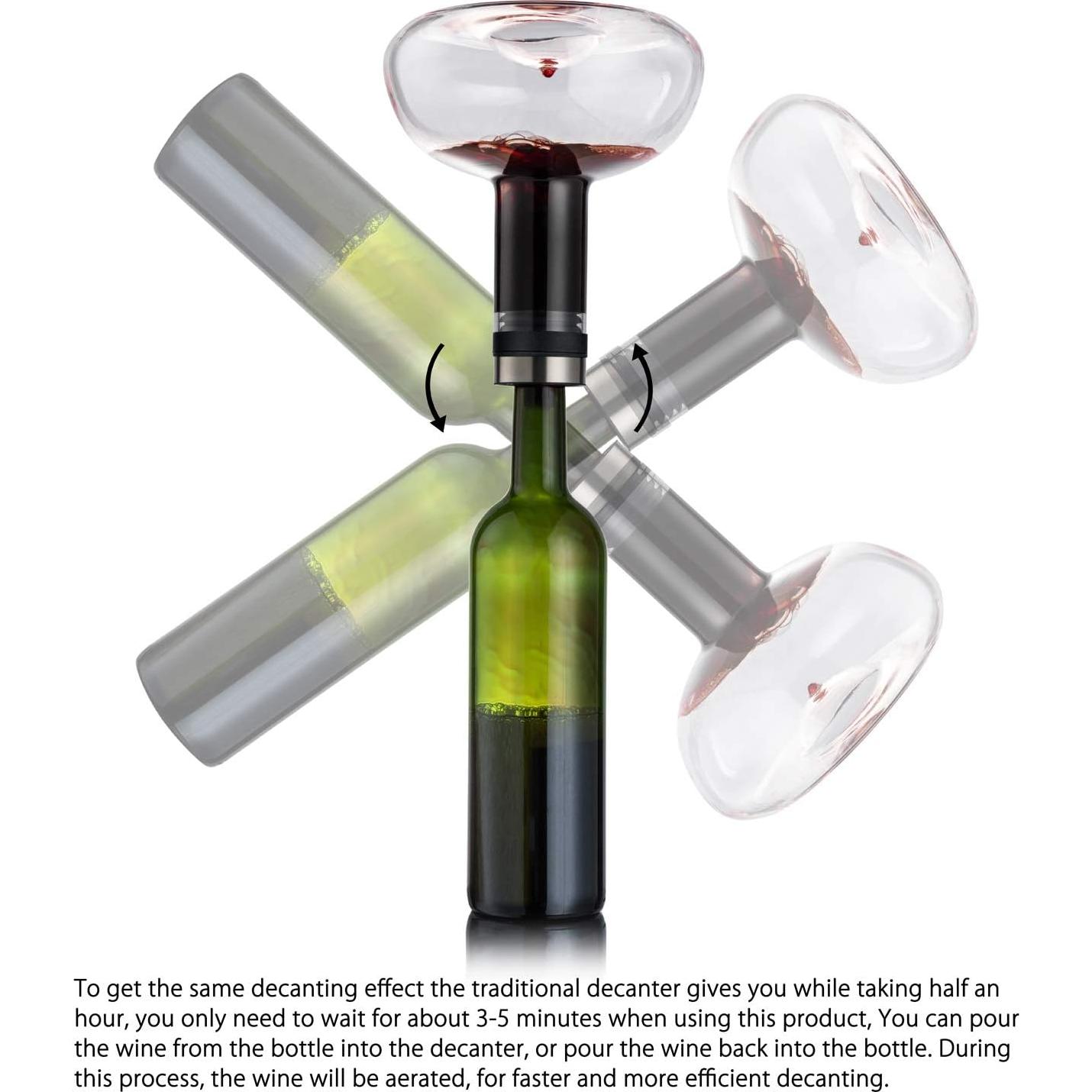 Decantador de Vino Tinto YouYah 1300ML Cristal Soplado a Mano