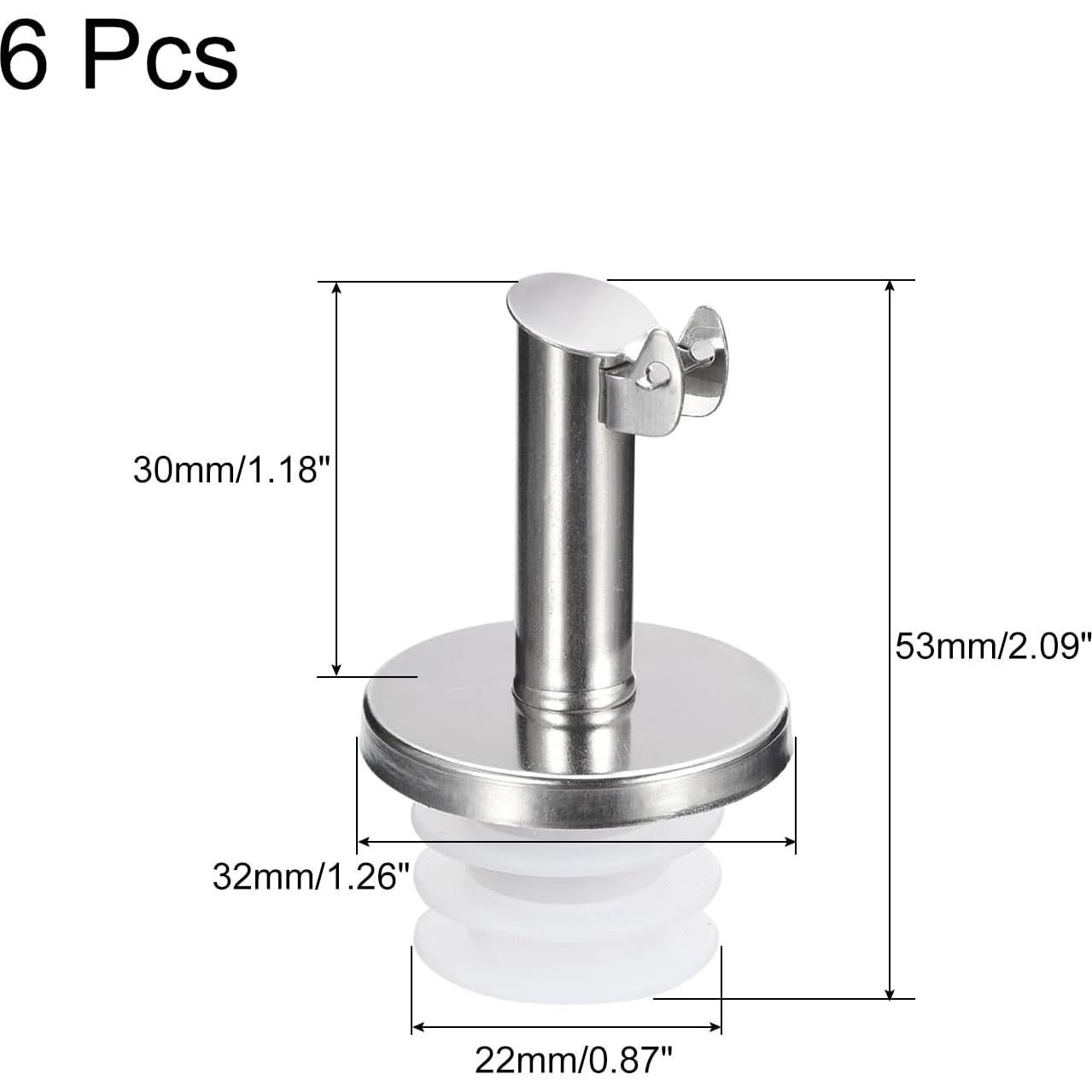 Vertedores de Botellas de Acero Inoxidable uxcell - 6 Piezas