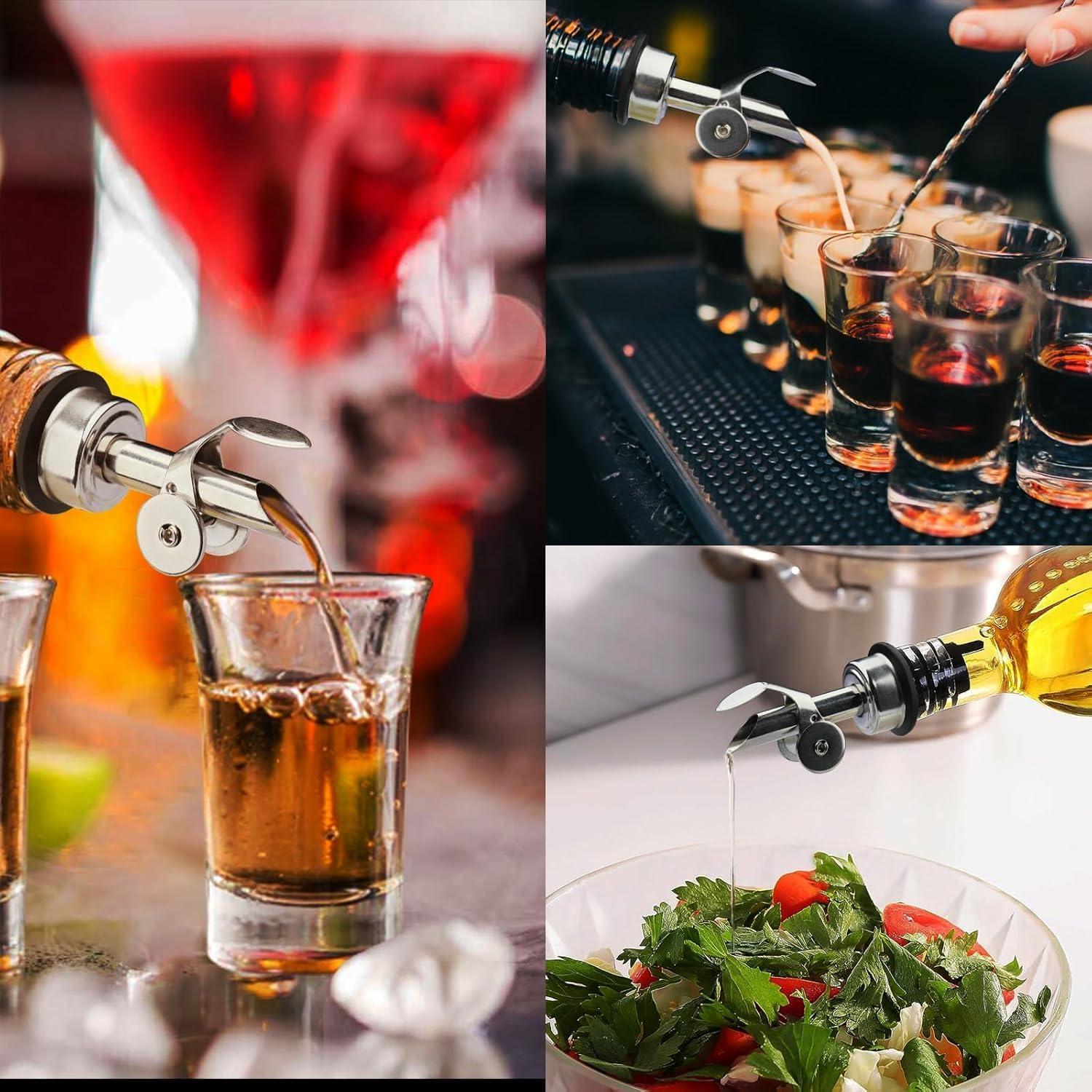 Vertedores de Botellas de Licor QPIX DIGITAL Acero Inoxidable 4 Pcs