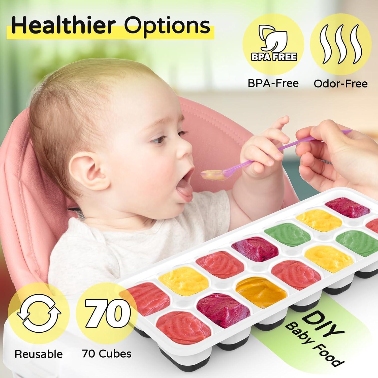 Bandeja de Hielo Tohsssik 5 Piezas Silicona Negra Reutilizable