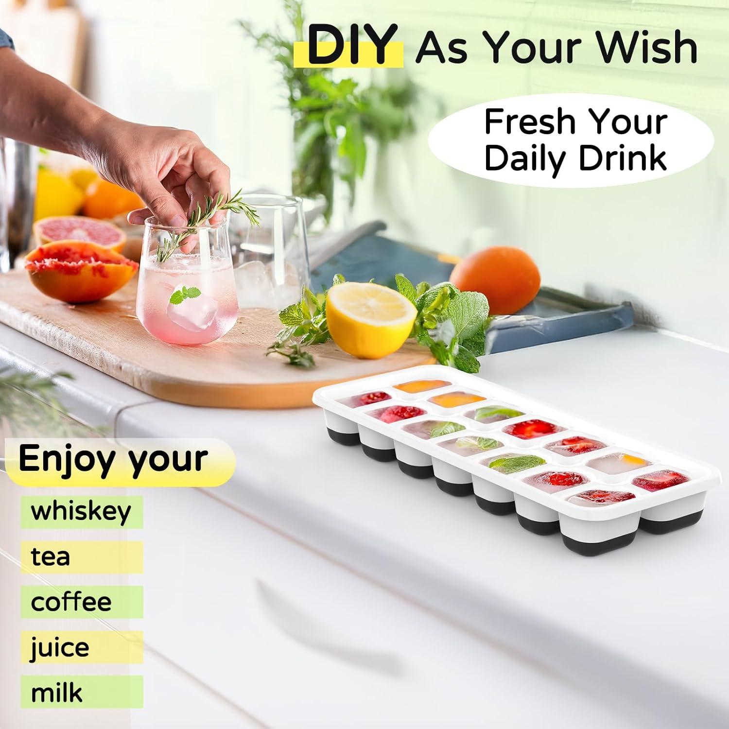 Bandeja de Hielo Tohsssik 5 Piezas Silicona Negra Reutilizable