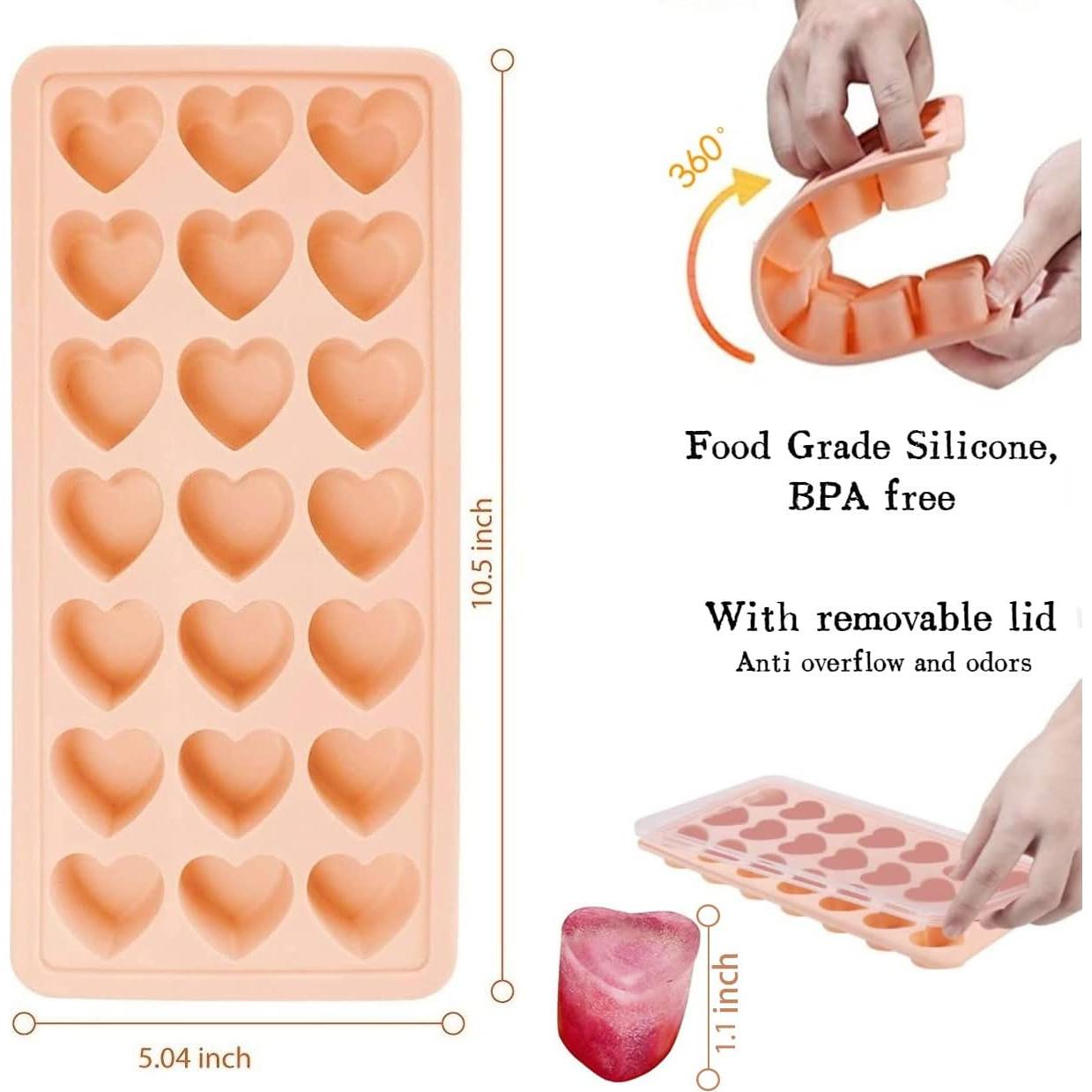 Bandejas de Hielo en Forma de Corazón Ciyliwiyi - 42 Huecos