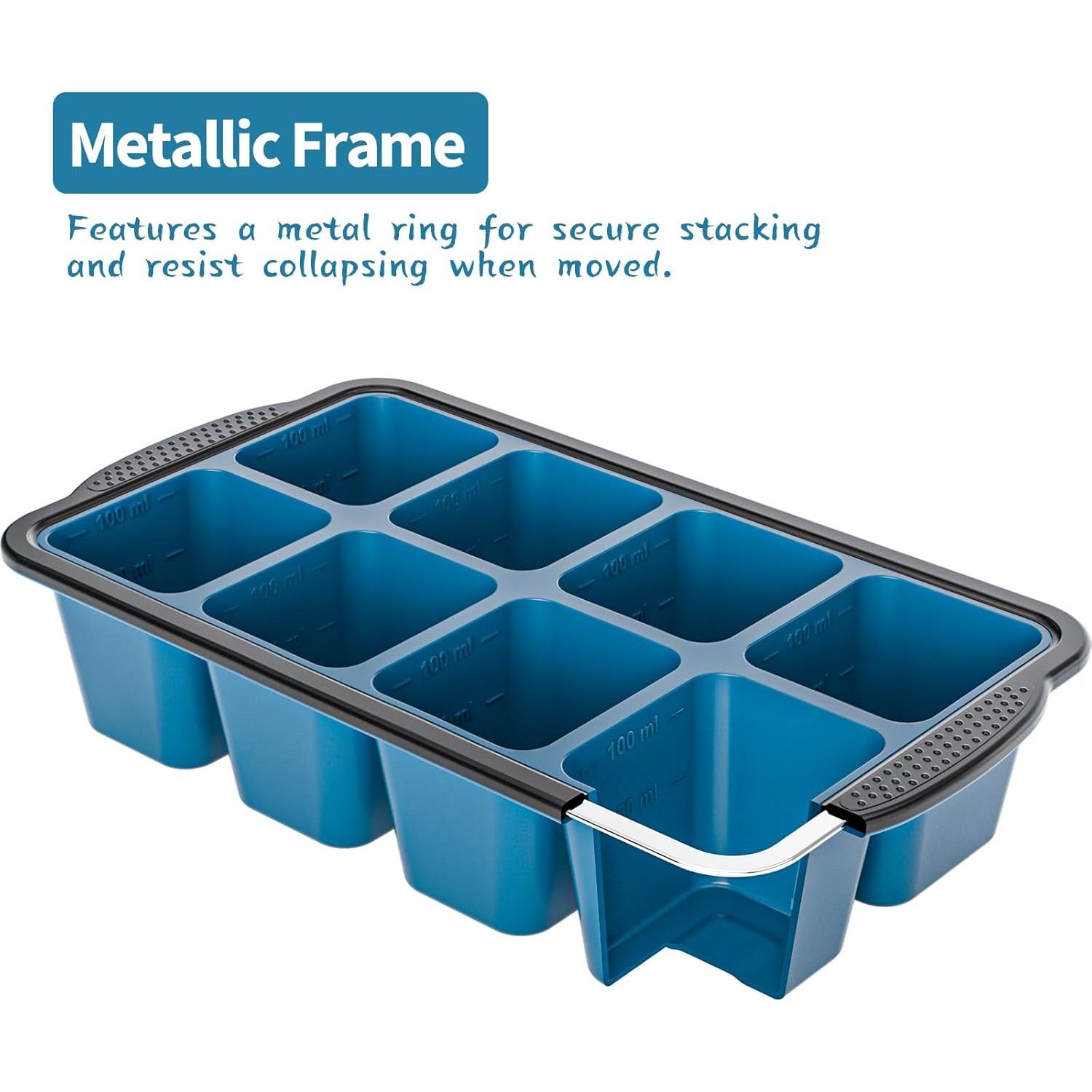 Bandeja de Hielo GORCI 2-Pack Silicona 16 Cubos 1.27 cm