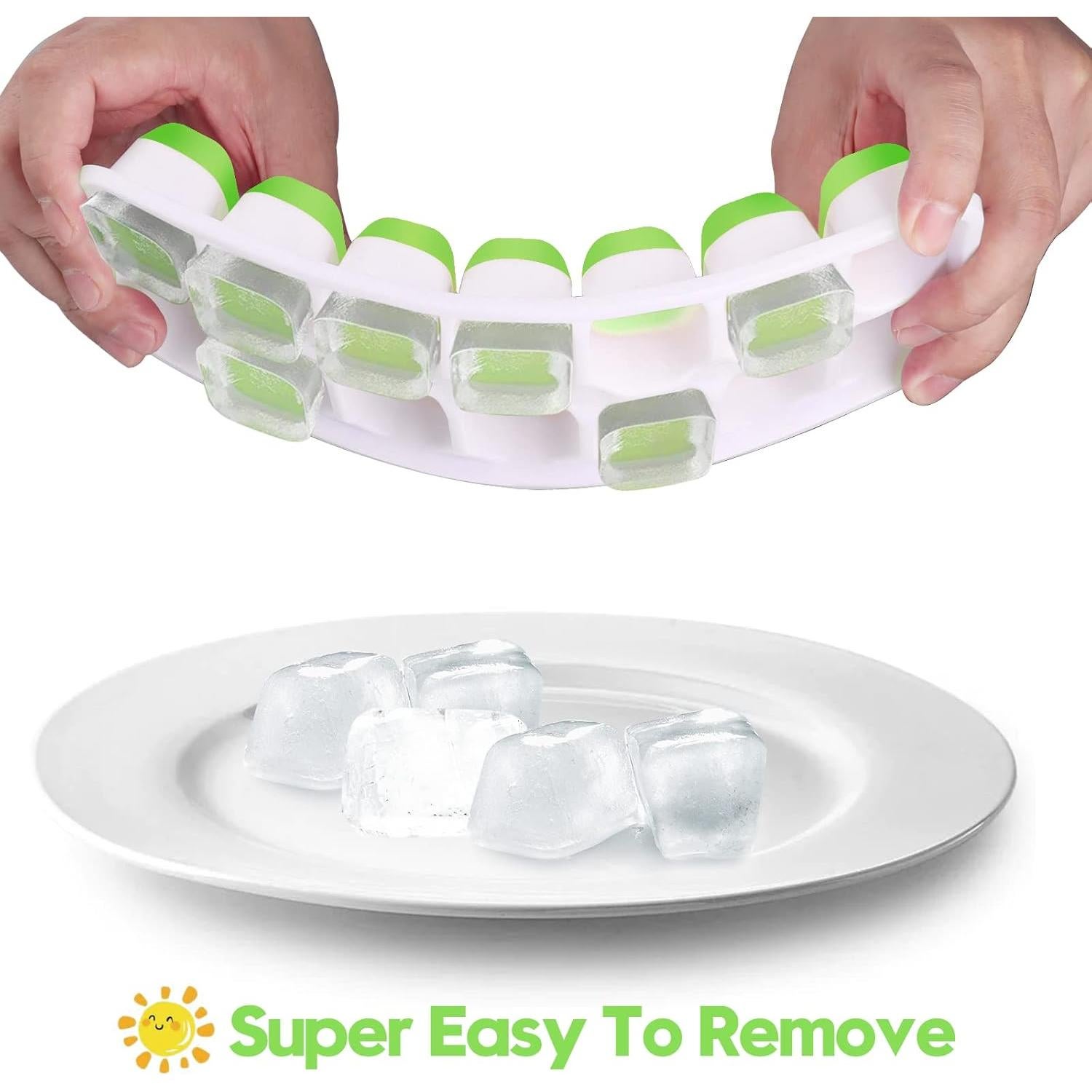 Bandeja de Hielo de Silicona Jrisbo - 8 Piezas Apilables