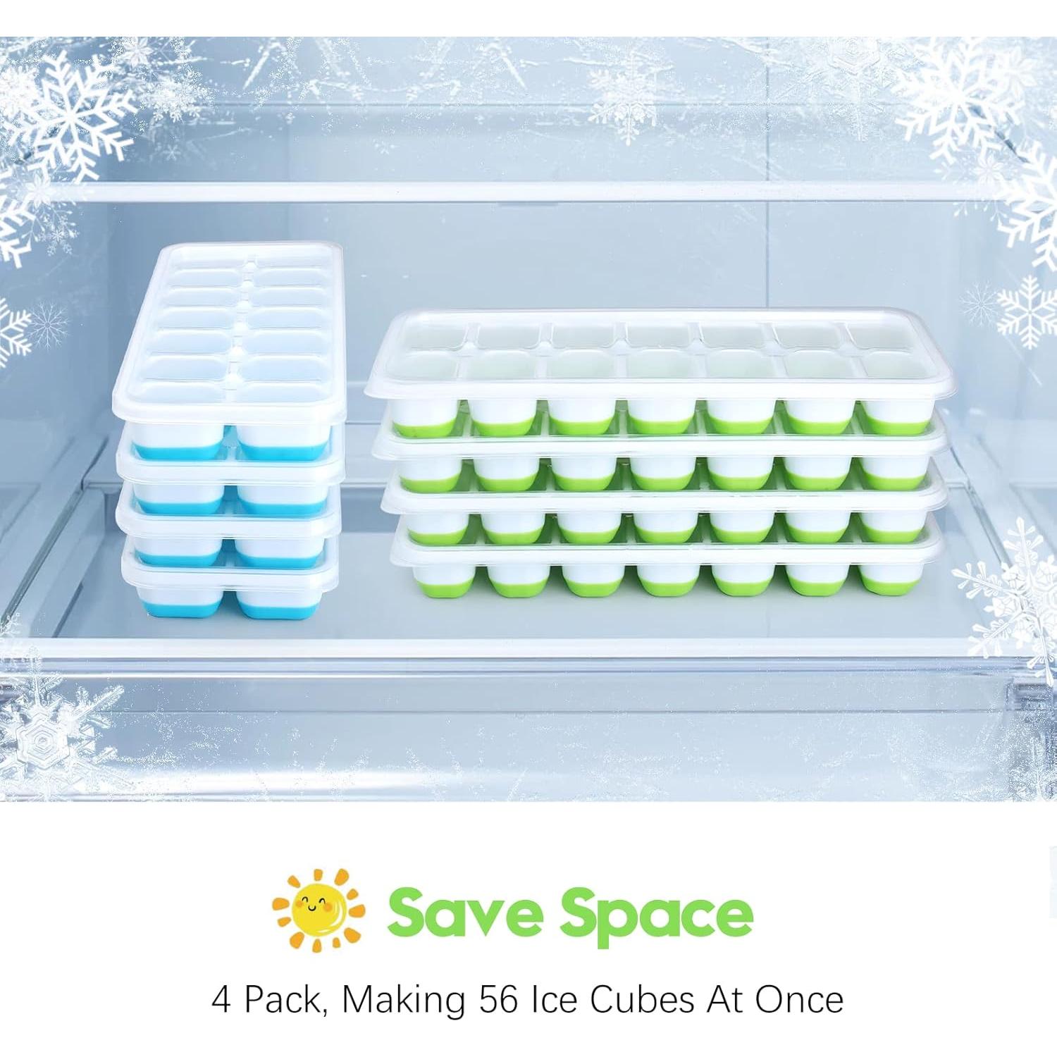 Bandeja de Hielo de Silicona Jrisbo - 8 Piezas Apilables