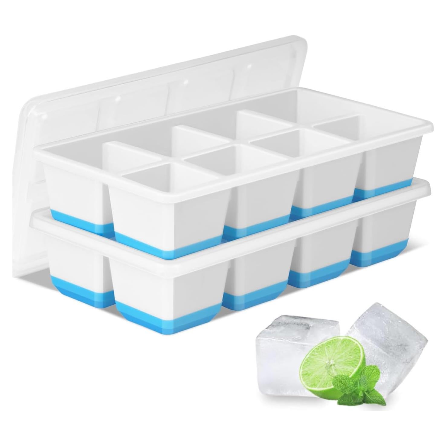 Bandejas de Hielo Grandes SVOST 2 Pack Silicona Flexibles