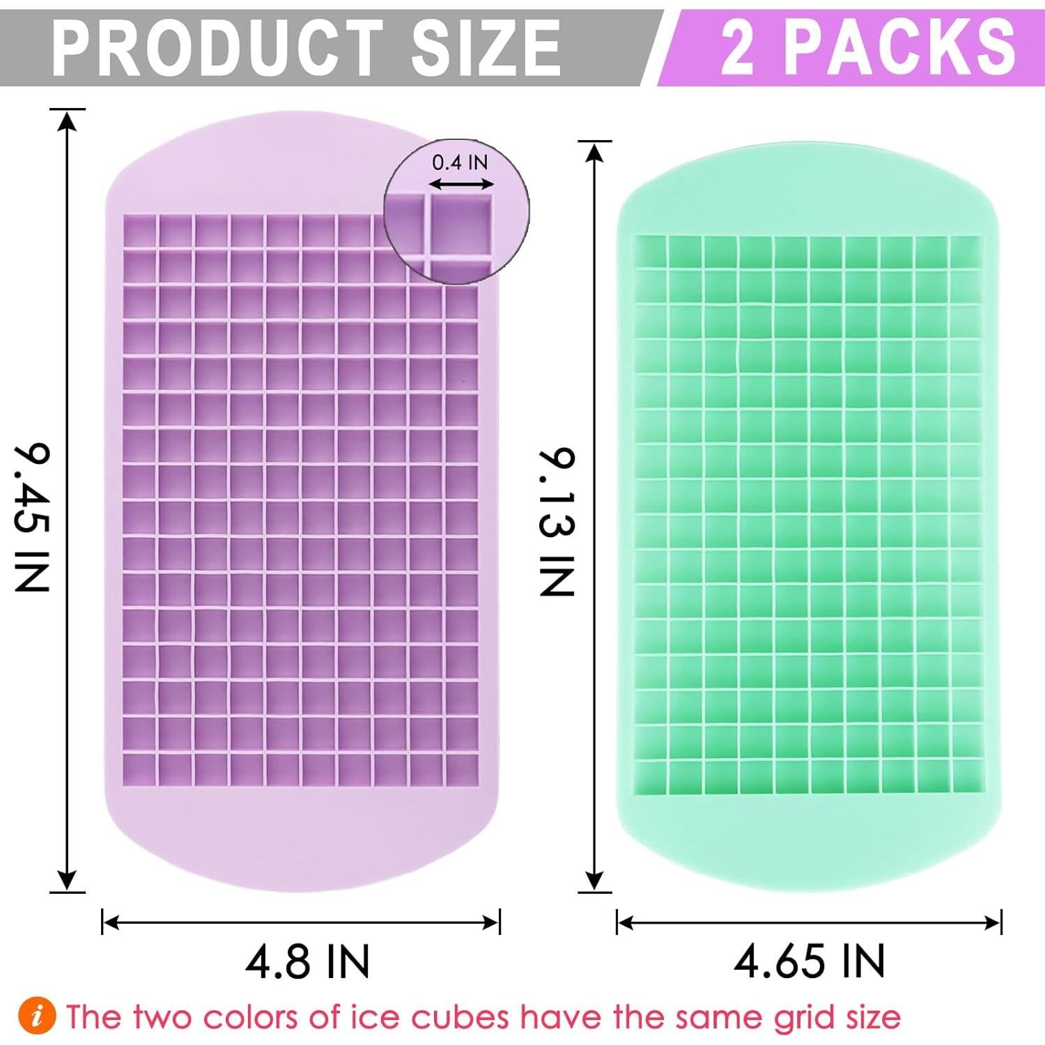 Bandejas de Hielo Mini KAYCROWN 2 Piezas Silicona BPA Free