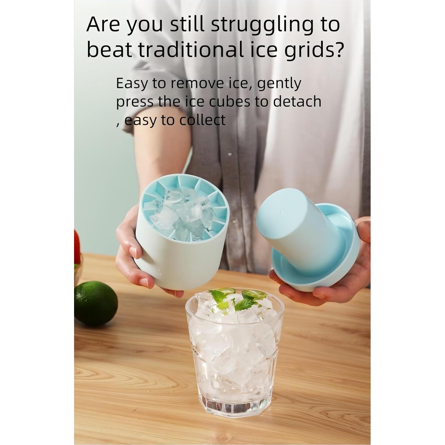 Bandeja de Hielo Silicona Chinshwehaw 30 Cubos Liberación Rápida