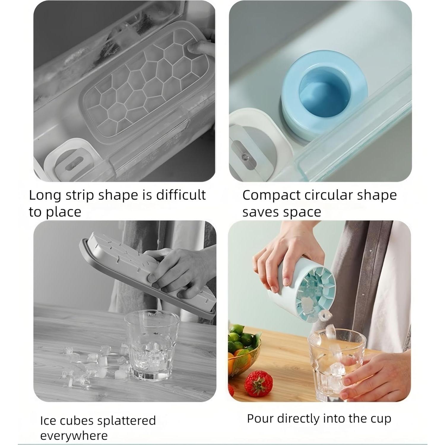 Bandeja de Hielo Silicona Chinshwehaw 30 Cubos Liberación Rápida