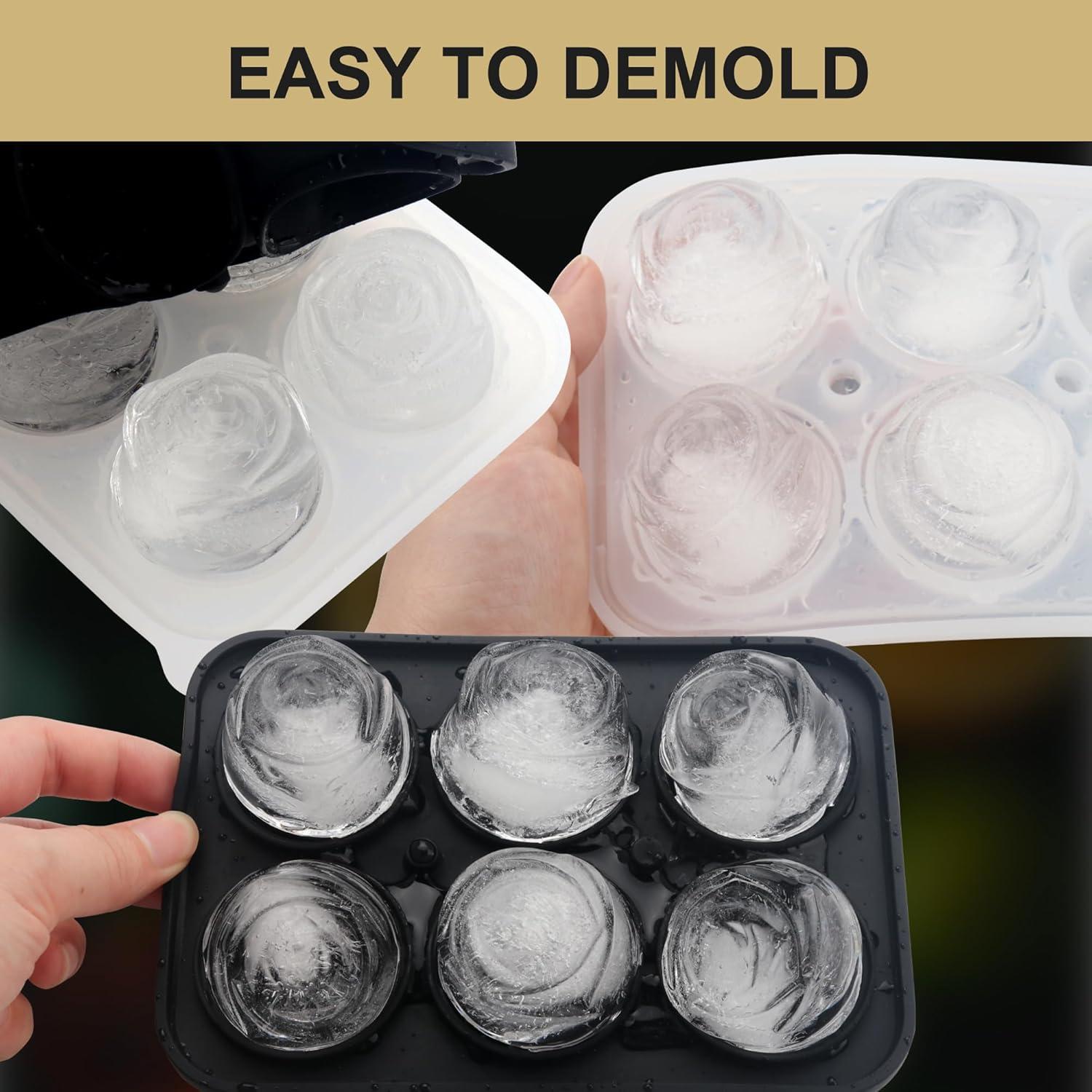 Bandeja de Hielo de Silicona Enachron Rosa 6 Moldes 42mm