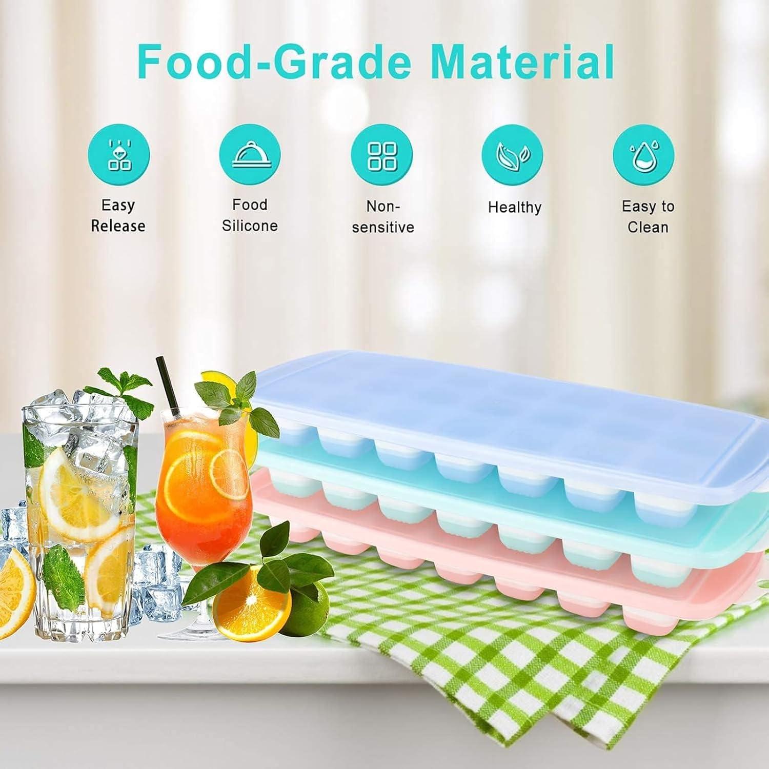 Bandeja de Hielo de Silicona Fuukou - 3 Piezas, 63 Cubos