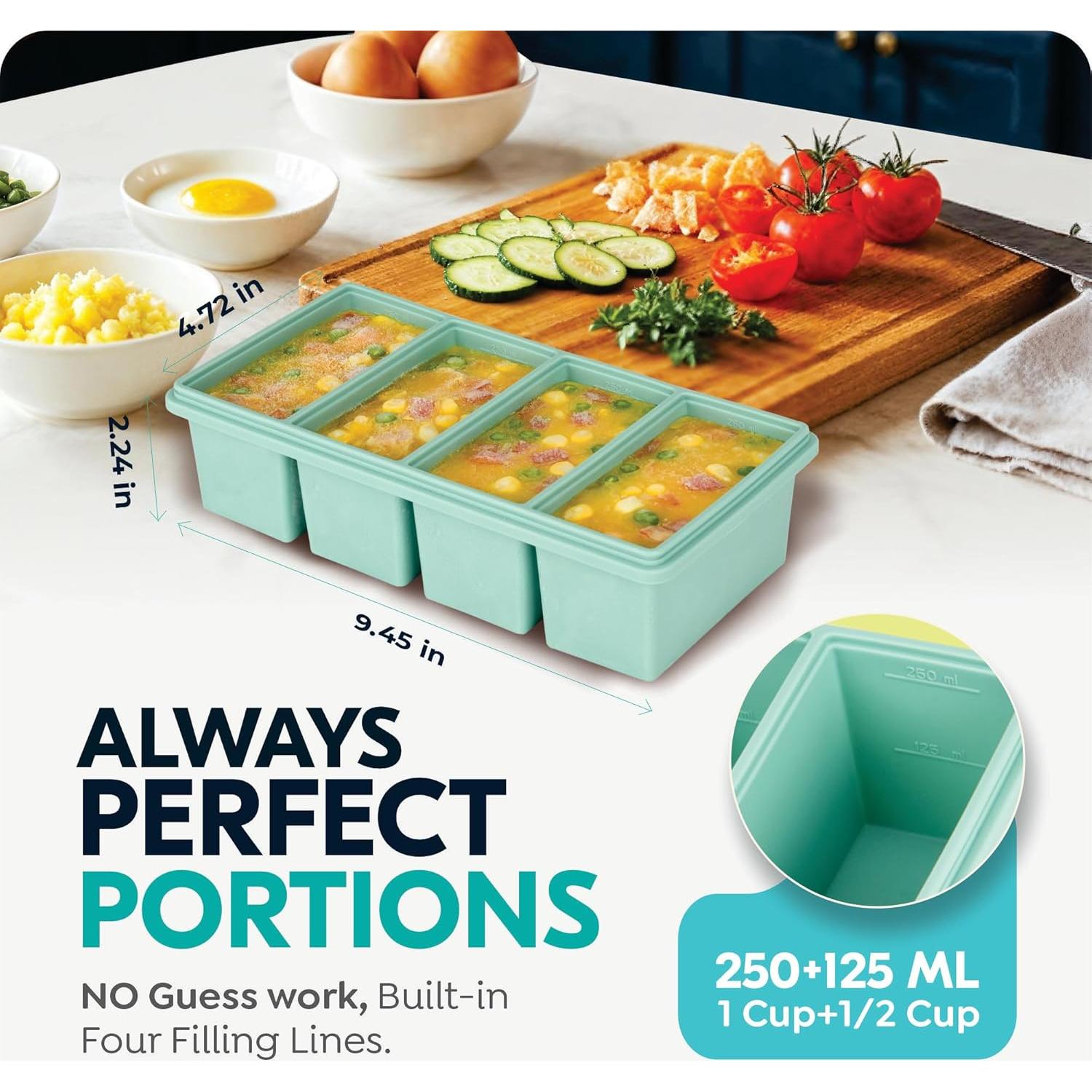 Bandejas de Silicona para Congelador CyhHave 2 Piezas 250ml