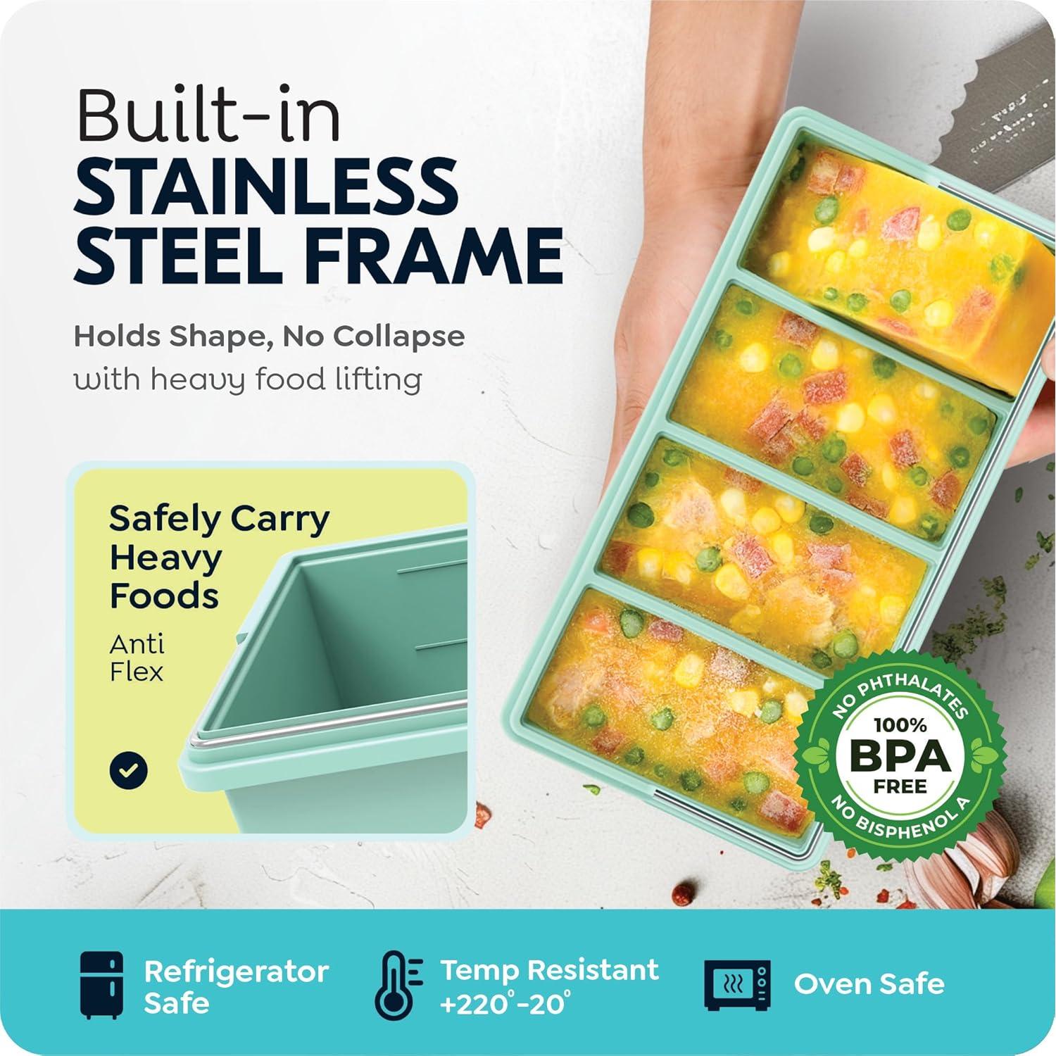 Bandejas de Silicona para Congelador CyhHave 2 Piezas 250ml