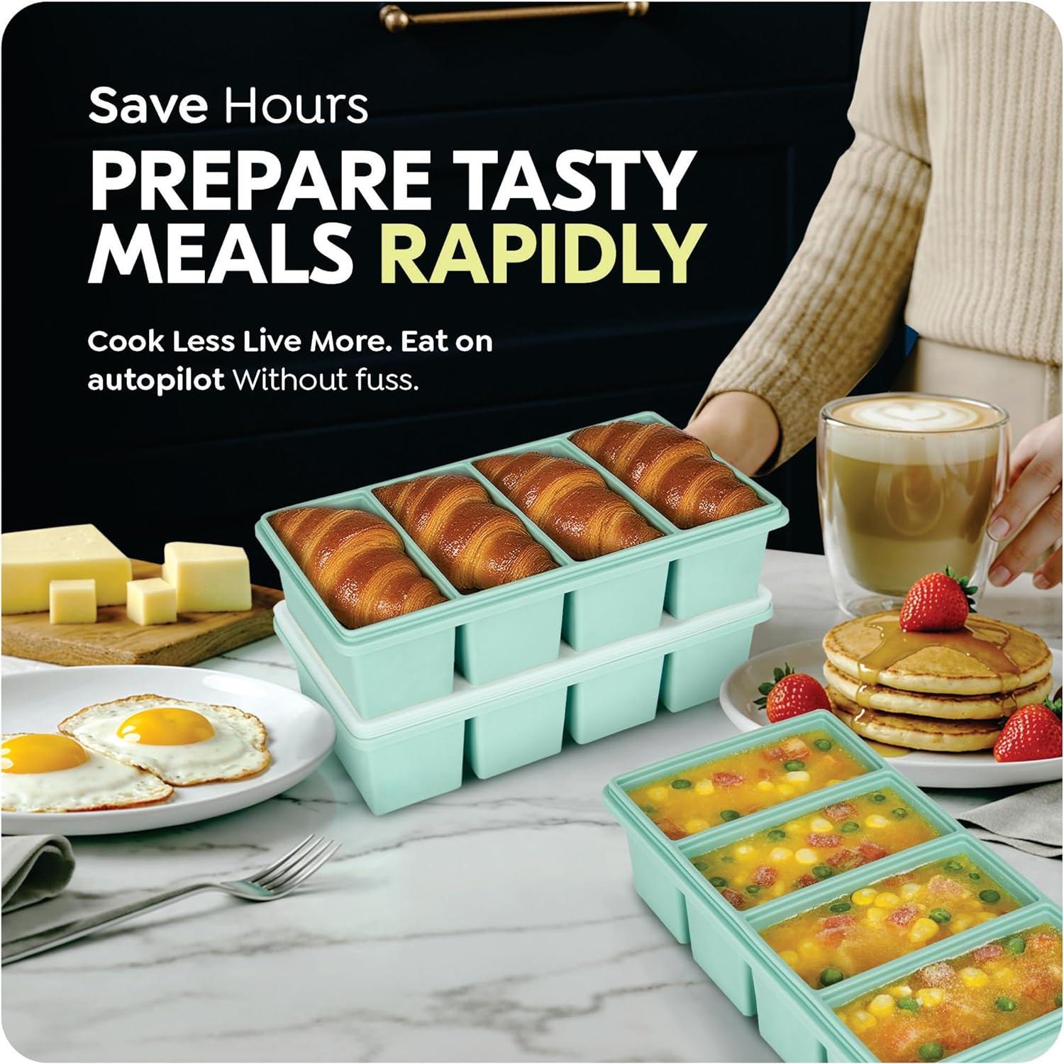 Bandejas de Silicona para Congelador CyhHave 2 Piezas 250ml