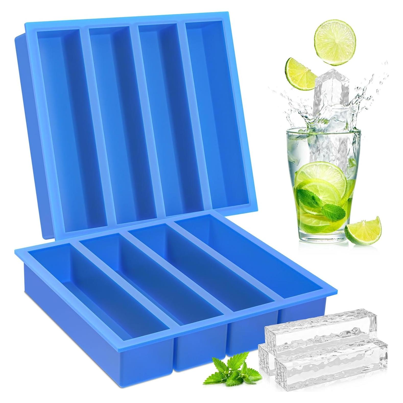 Molde de Hielo Rectangular Moflekja de Silicona Azul - Set de 2