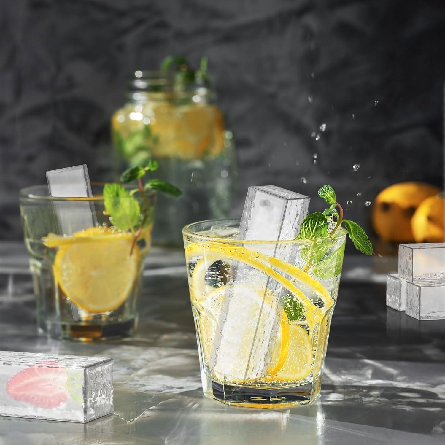 Molde de Hielo Rectangular Moflekja de Silicona Azul - Set de 2