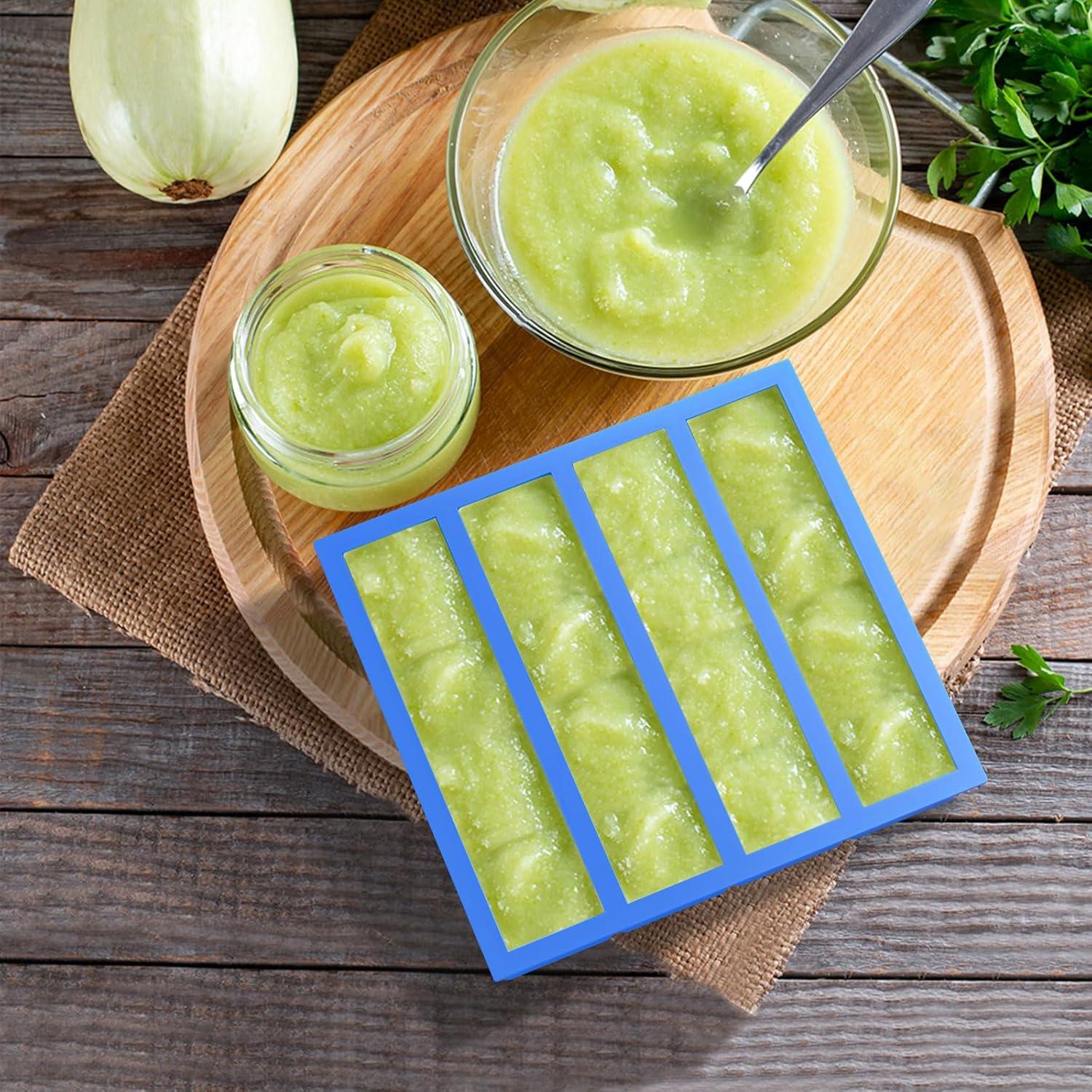 Molde de Hielo Rectangular Moflekja de Silicona Azul - Set de 2