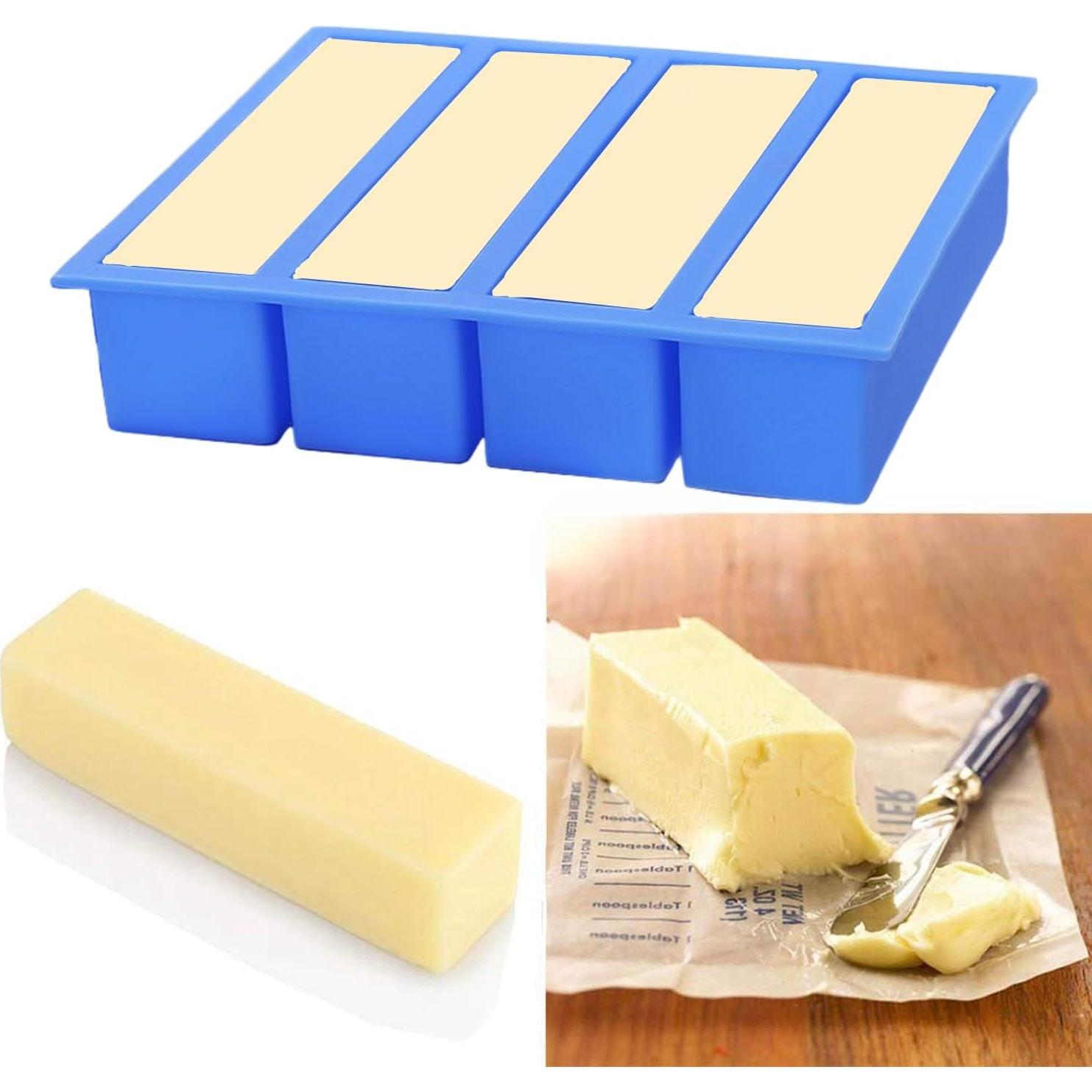 Molde de Hielo Rectangular Moflekja de Silicona Azul - Set de 2