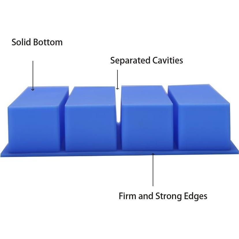 Molde de Hielo Rectangular Moflekja de Silicona Azul - Set de 2