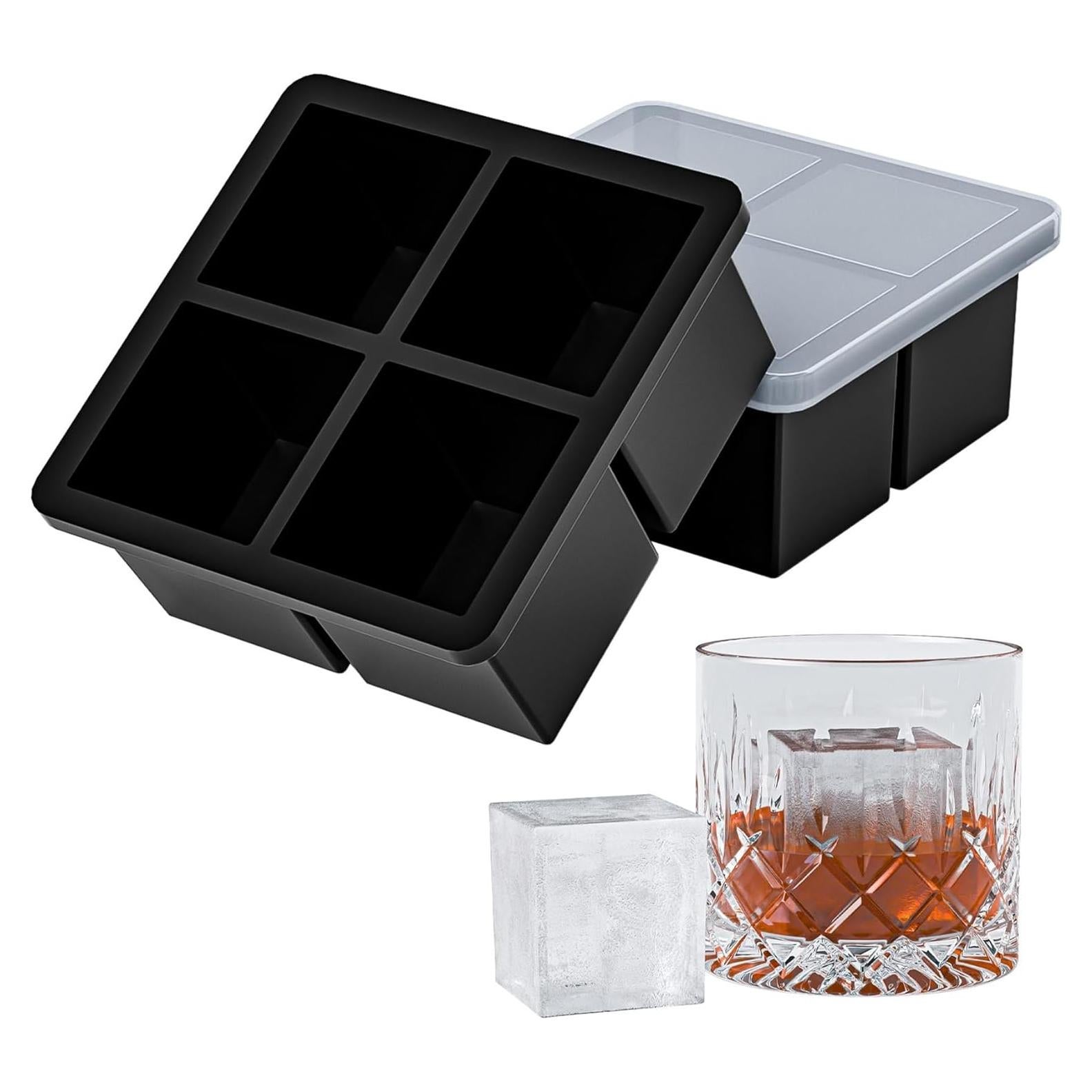 Bandeja de Hielo Grande Bangp 2 Piezas Silicona Cuadrada