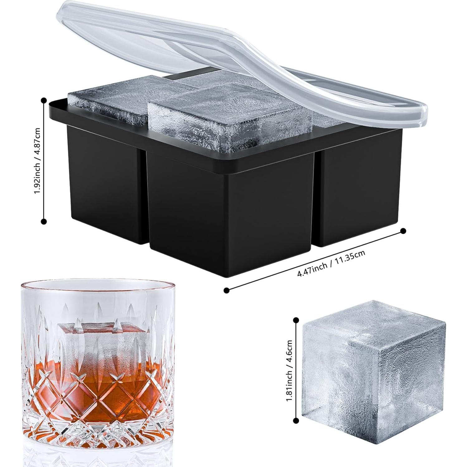 Bandeja de Hielo Grande Bangp 2 Piezas Silicona Cuadrada