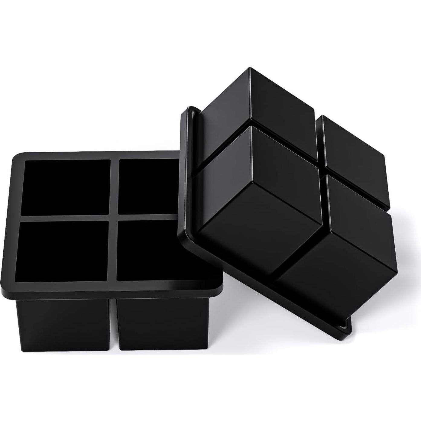 Bandeja de Hielo Grande Bangp 2 Piezas Silicona Cuadrada