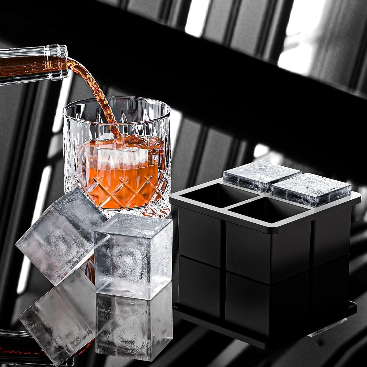 Bandeja de Hielo Grande Bangp 2 Piezas Silicona Cuadrada