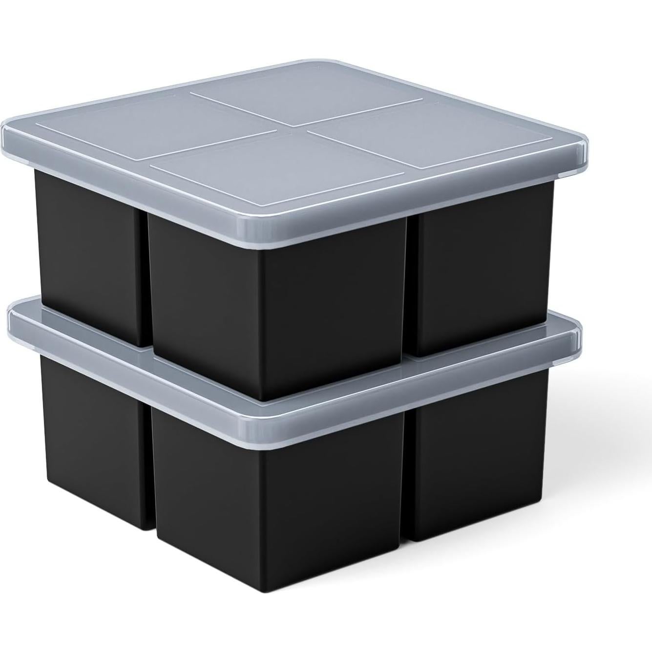 Bandeja de Hielo Grande Bangp 2 Piezas Silicona Cuadrada