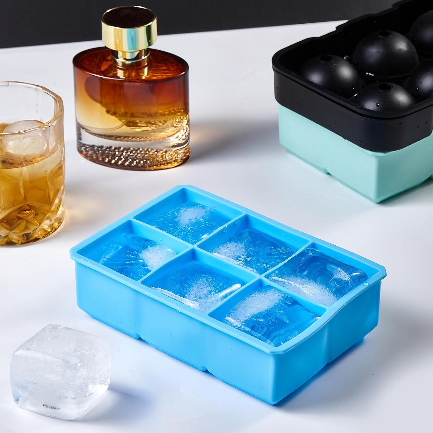 Bandejas de Hielo de Silicona ZSHNYUKX 2-en-1 Grandes