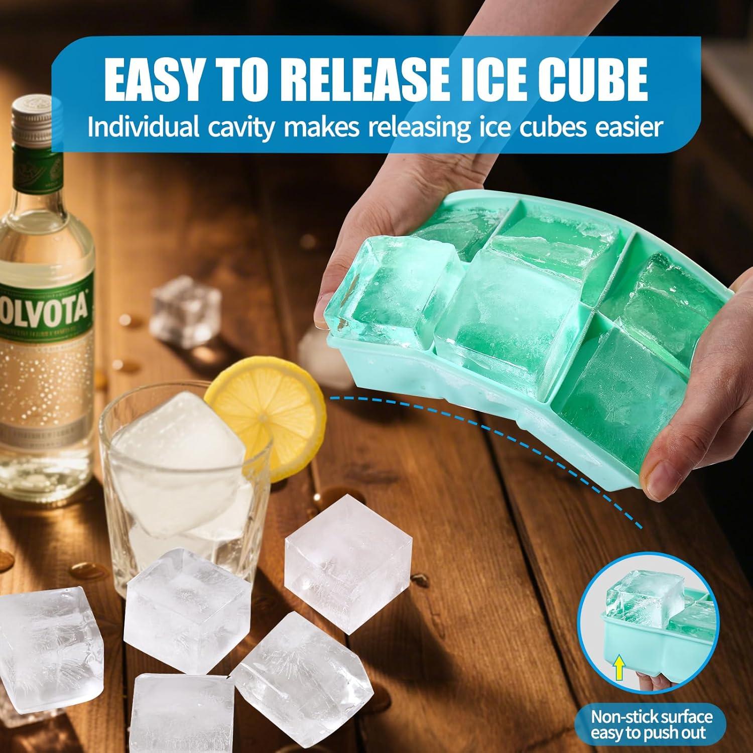 Bandejas de Hielo de Silicona ZSHNYUKX 2-en-1 Grandes