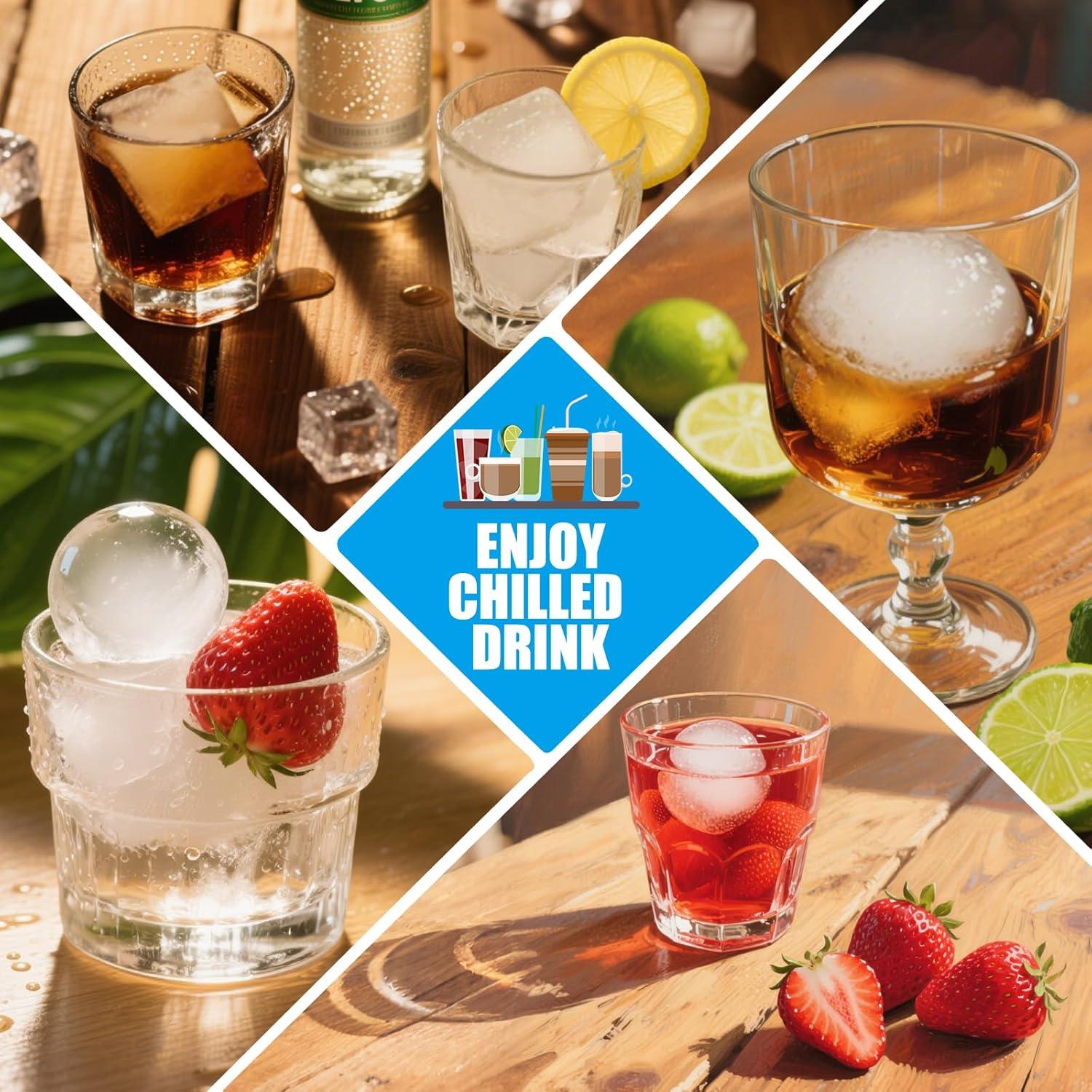 Bandejas de Hielo de Silicona ZSHNYUKX 2-en-1 Grandes