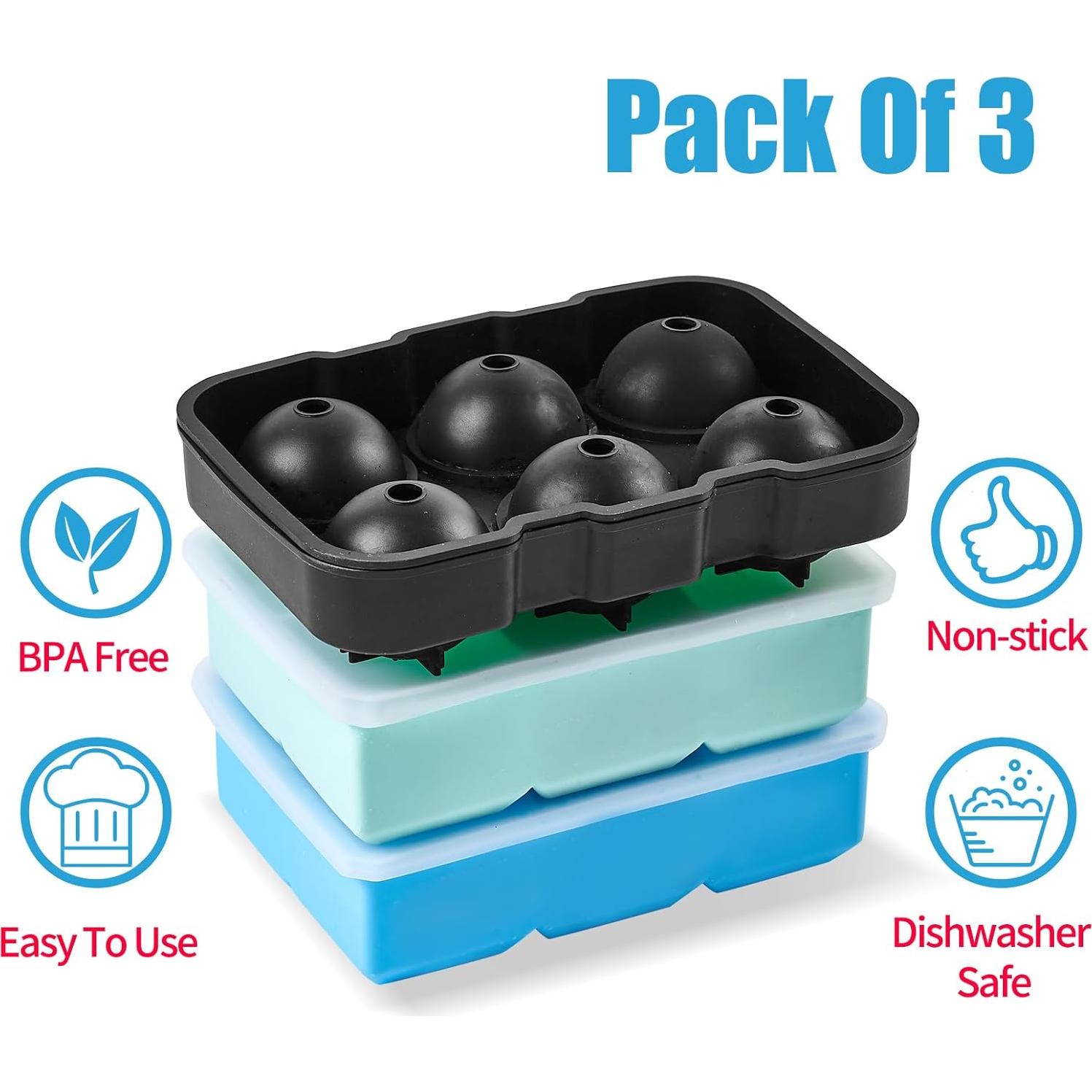 Bandejas de Hielo de Silicona ZSHNYUKX 2-en-1 Grandes