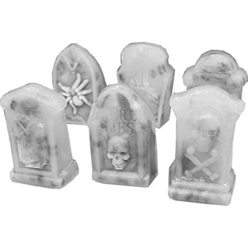 Moldes de Hielo de Silicona FreeNFond Halloween Tumba 6 Piezas