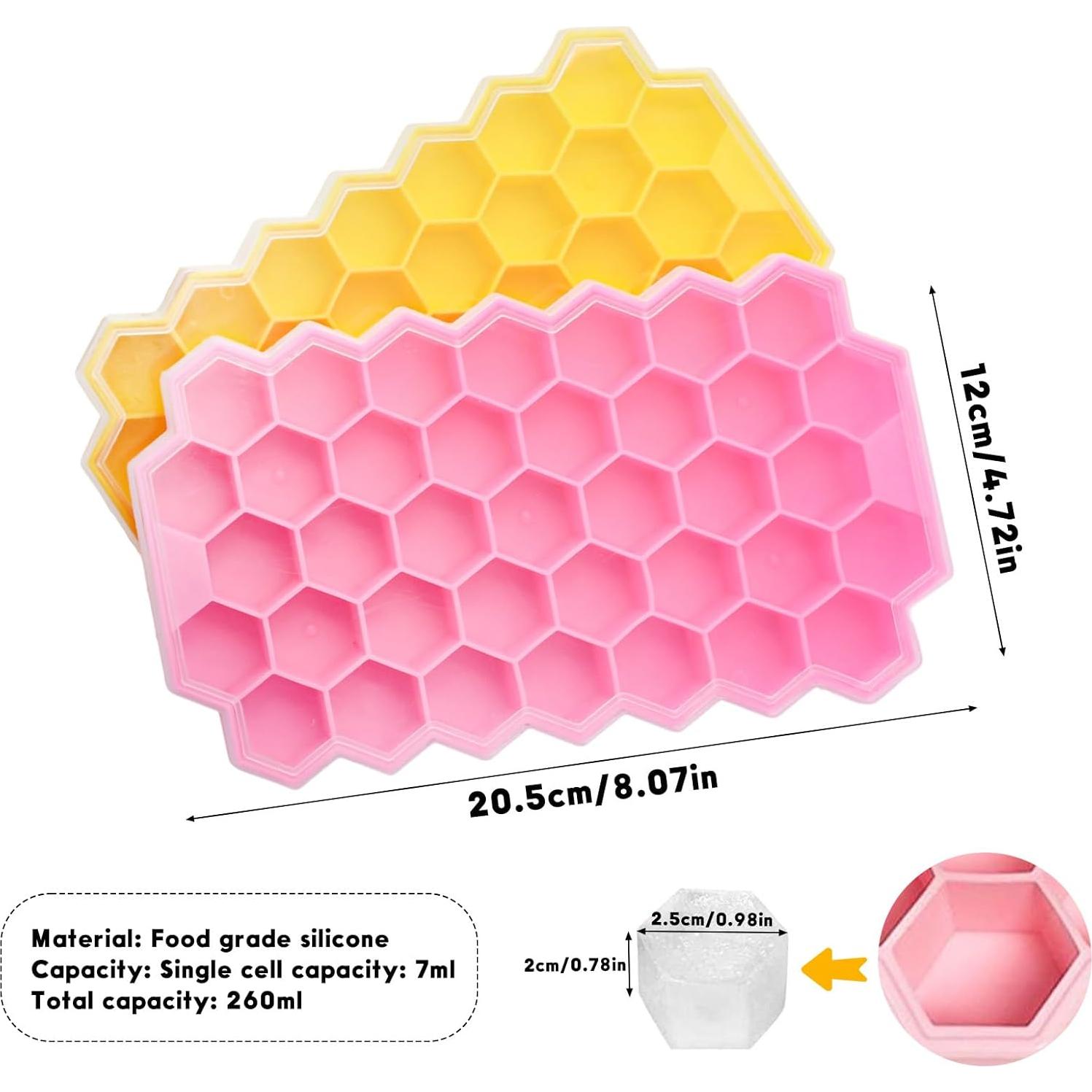 Bandejas de Hielo Mtruil en Silicona Panal 2 Pcs 74 Cavidades