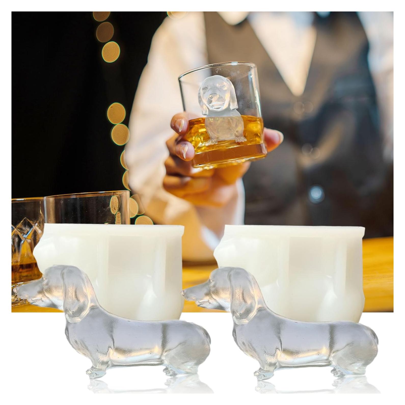 Molde de Hielo Grande Dachshund Yamteck - 2 Piezas Silicona