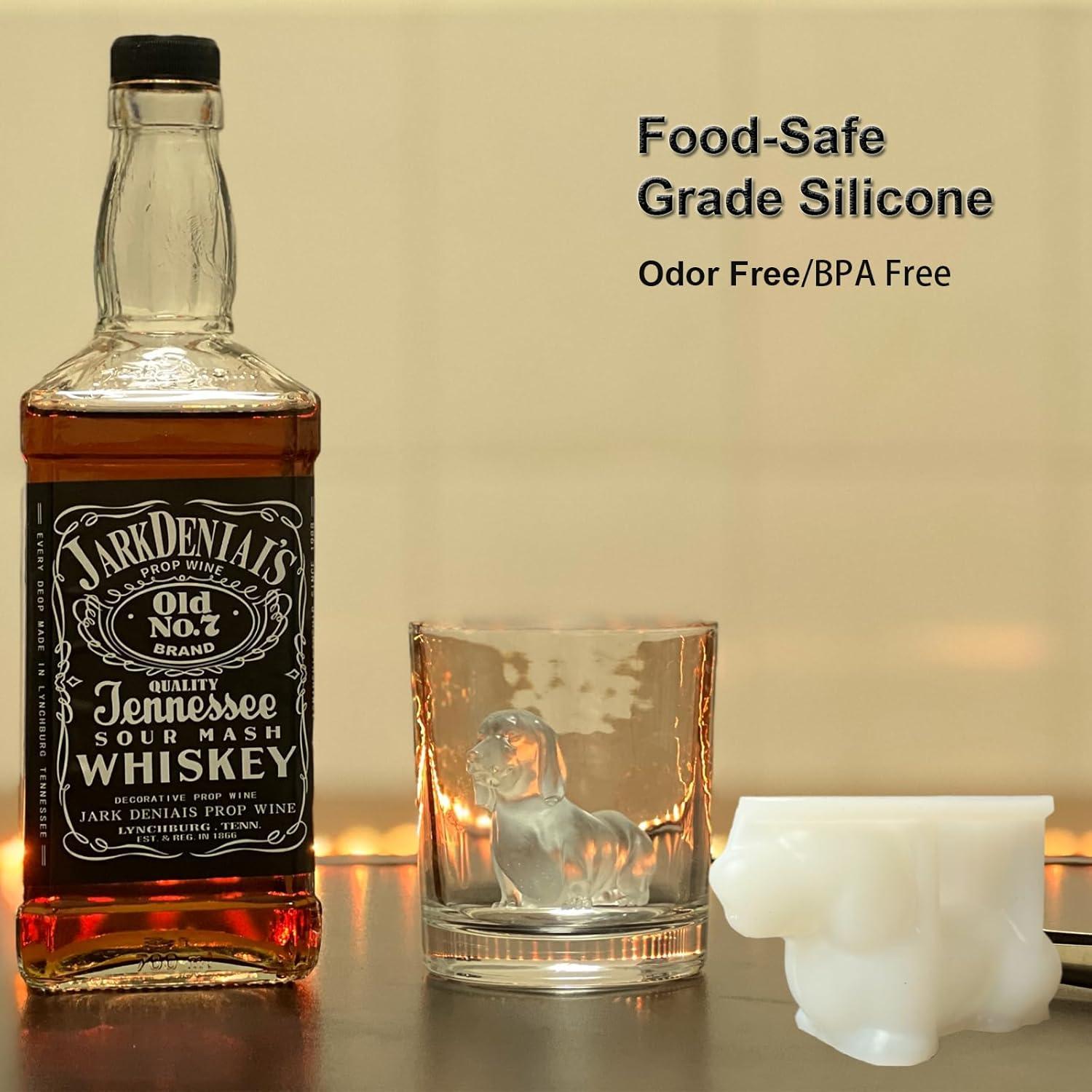 Molde de Hielo Grande Dachshund Yamteck - 2 Piezas Silicona