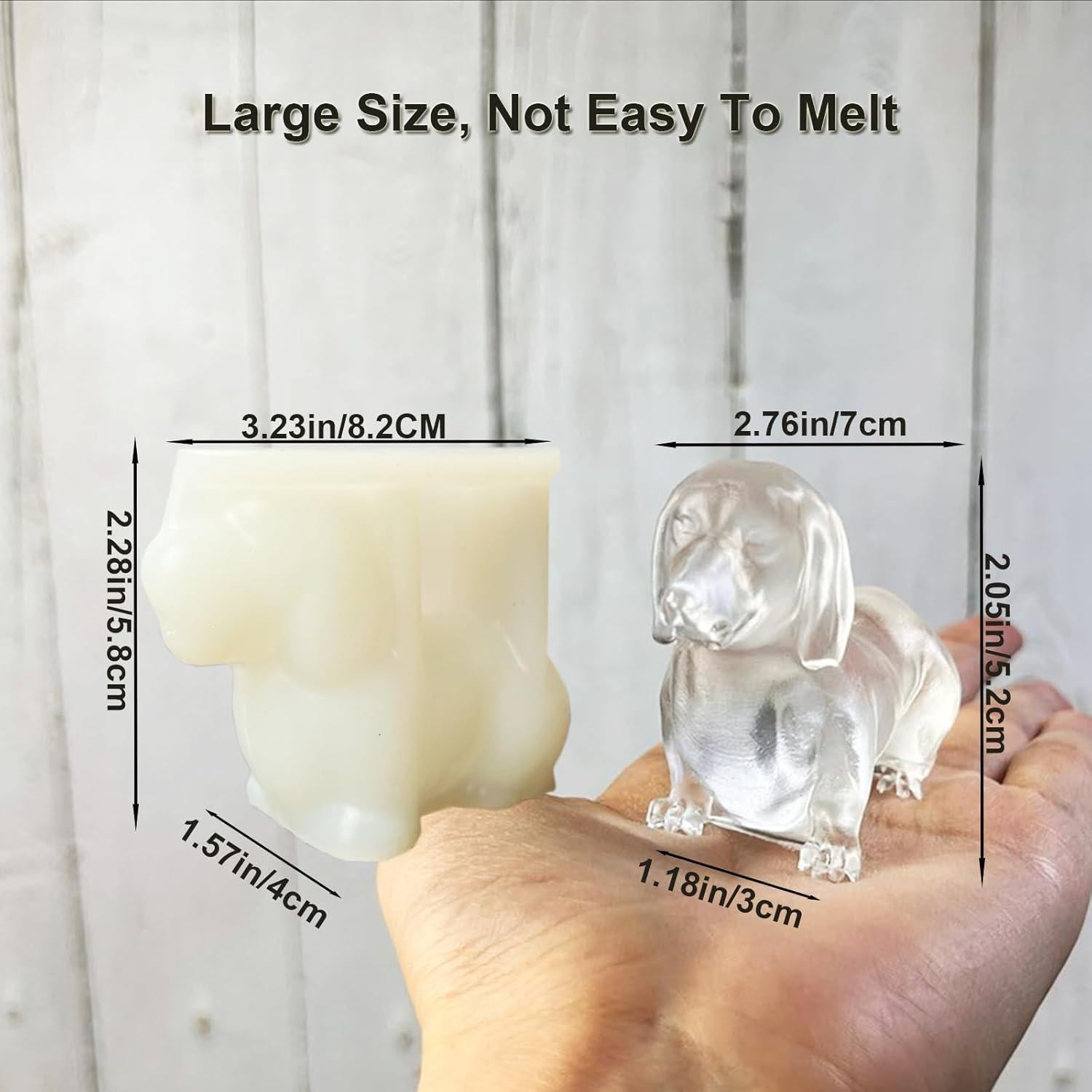 Molde de Hielo Grande Dachshund Yamteck - 2 Piezas Silicona