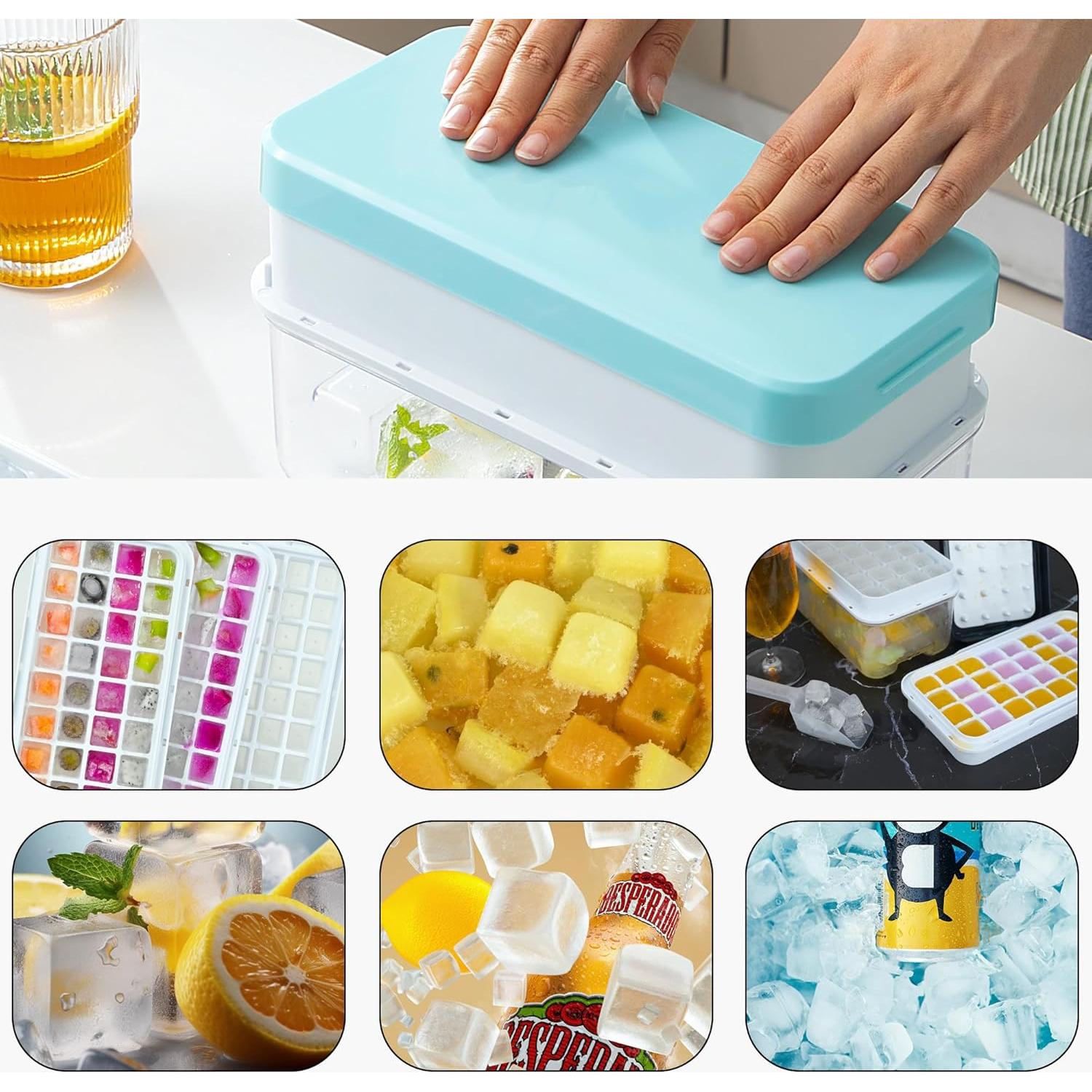 Bandejas de Hielo de Silicona QUELIEN 3 Piezas 32 Cubos