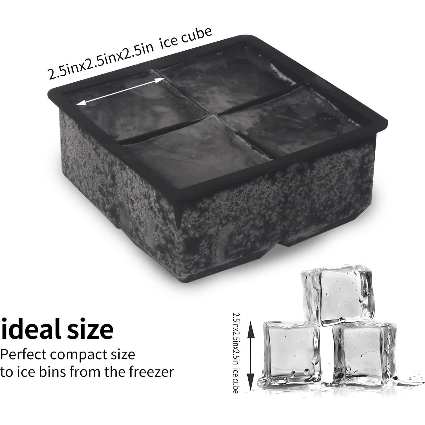 Bandejas de Hielo Grande BECOKIT de Silicona Reutilizables